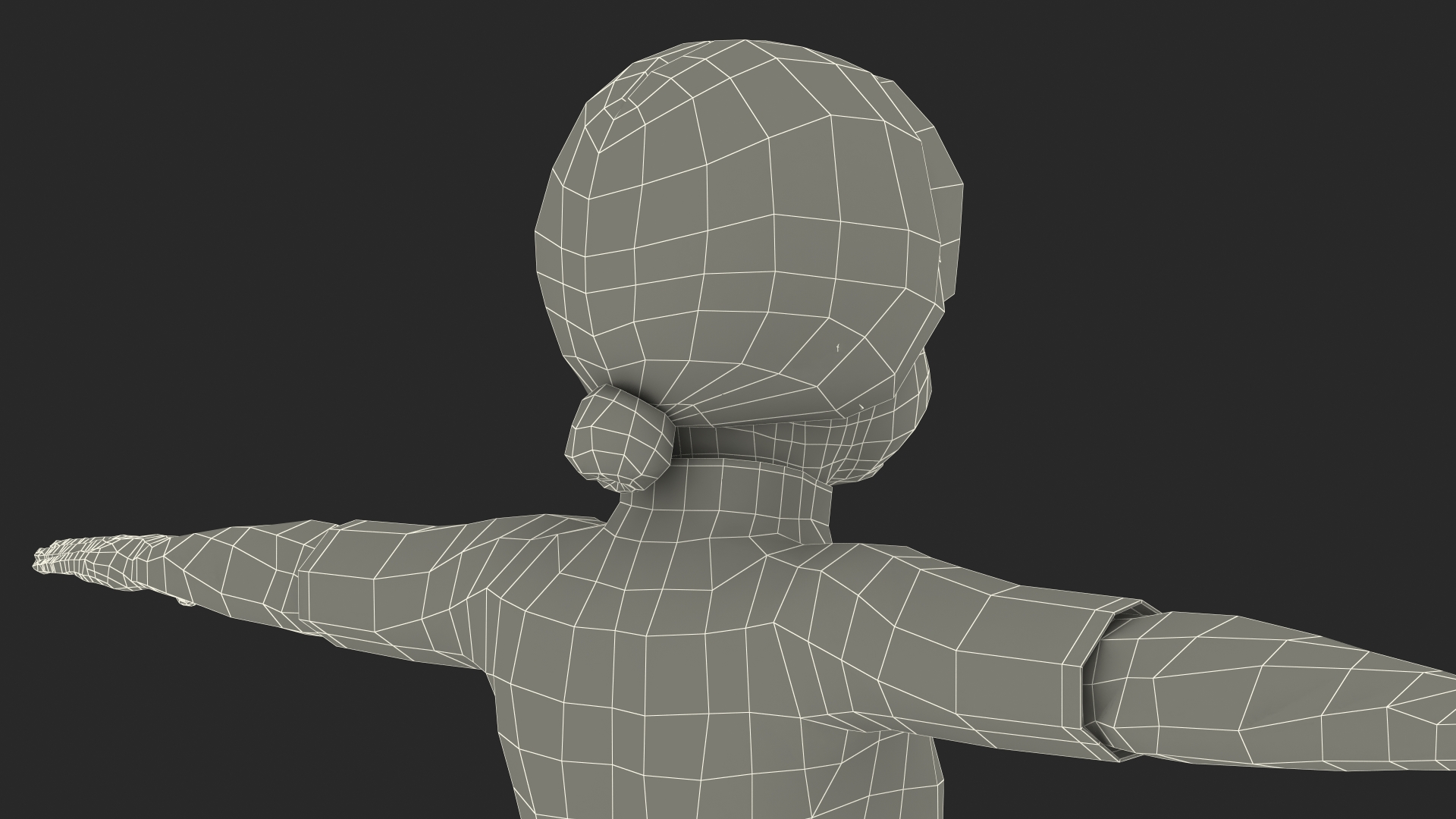 Asian Baby Girl in Kimono Rigged 3D