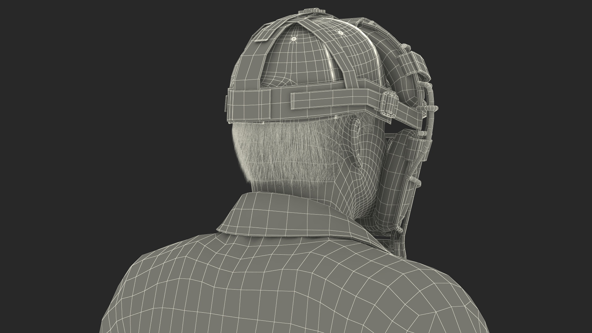 3D Baseball Umpire with Protective Mask and Cap Base Pose Fur model