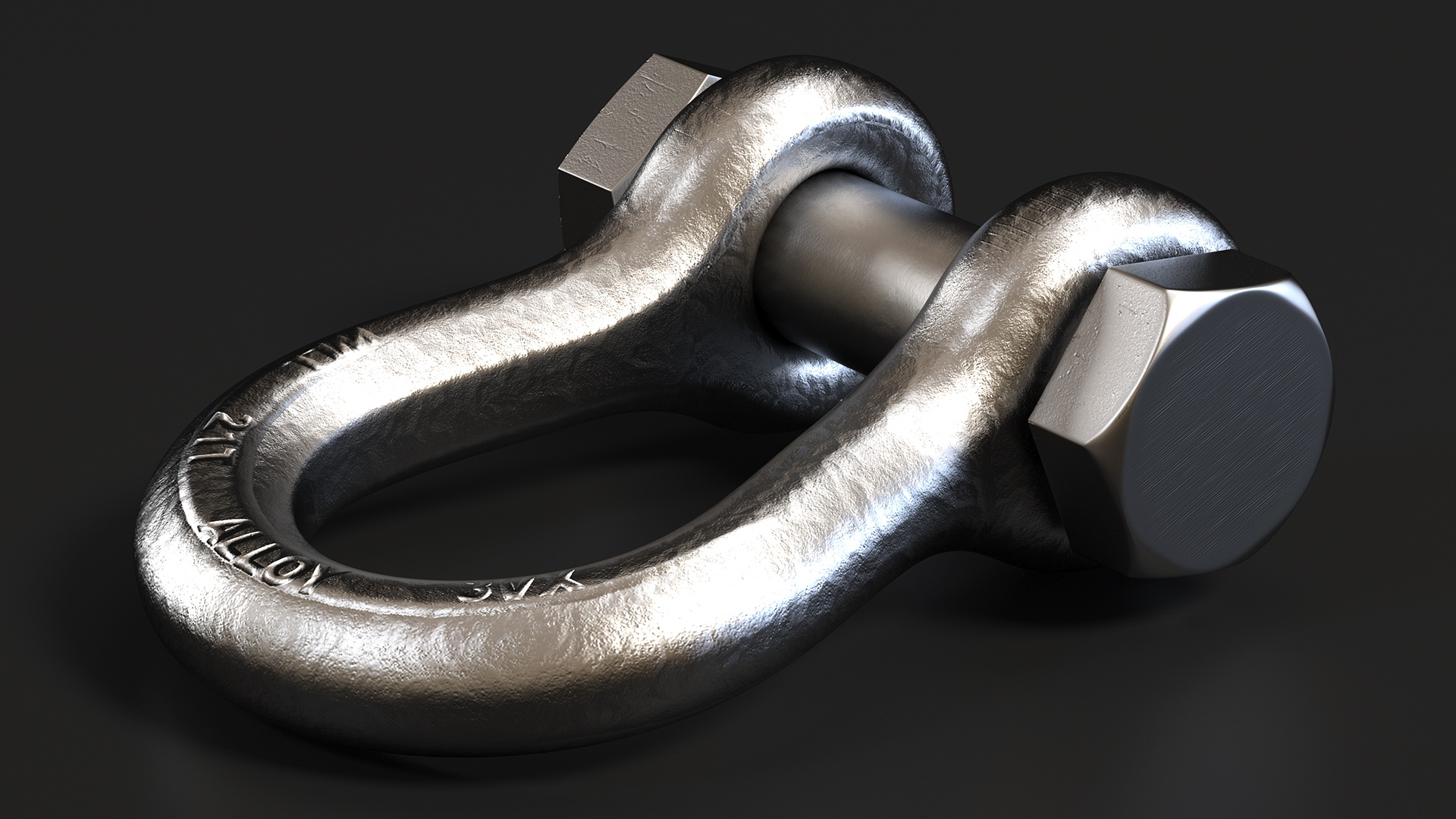 3D Aluminum Anchor Shackle model