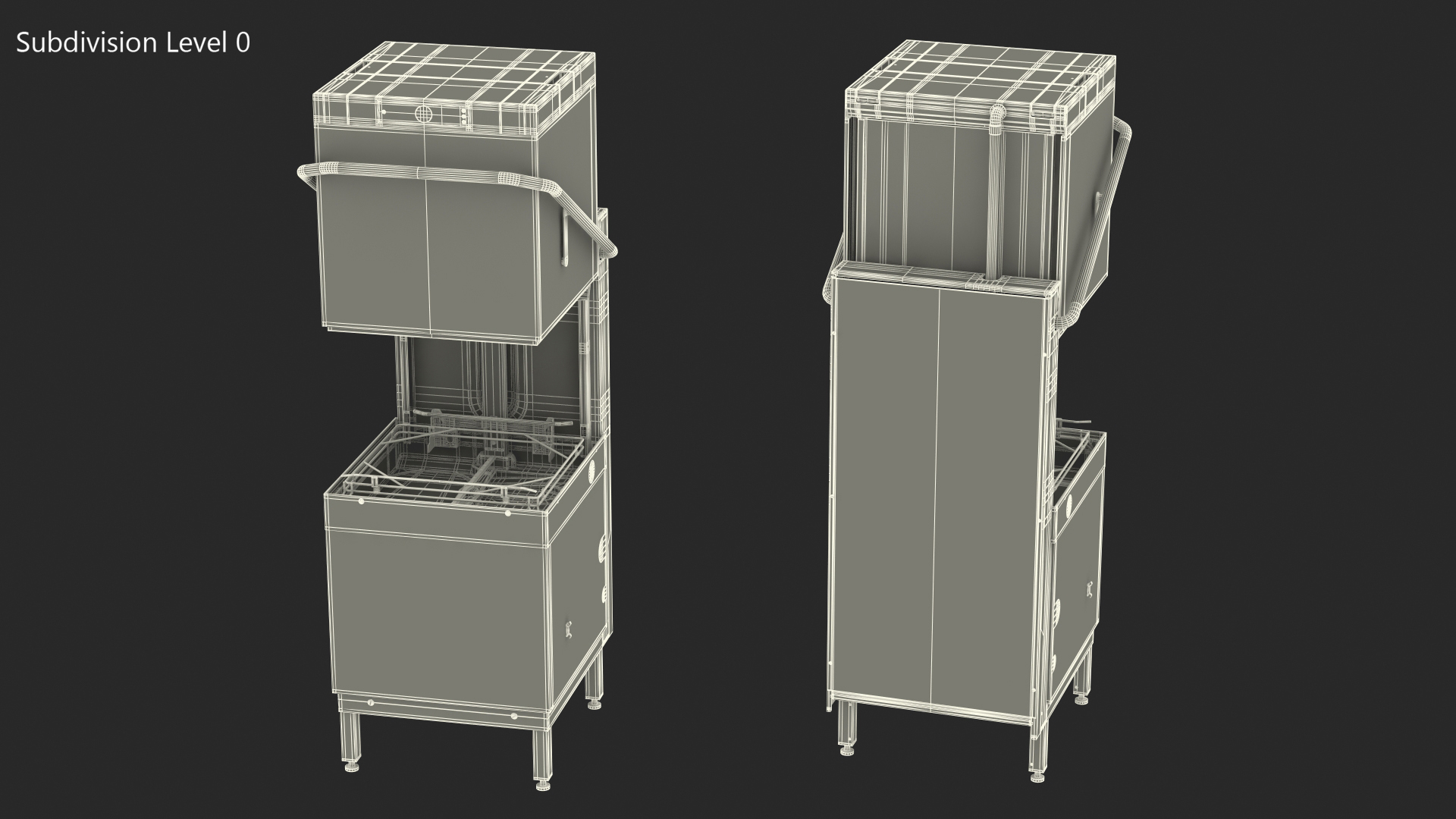 3D model Dishwasher Hood Type Hobart AM900 Rigged