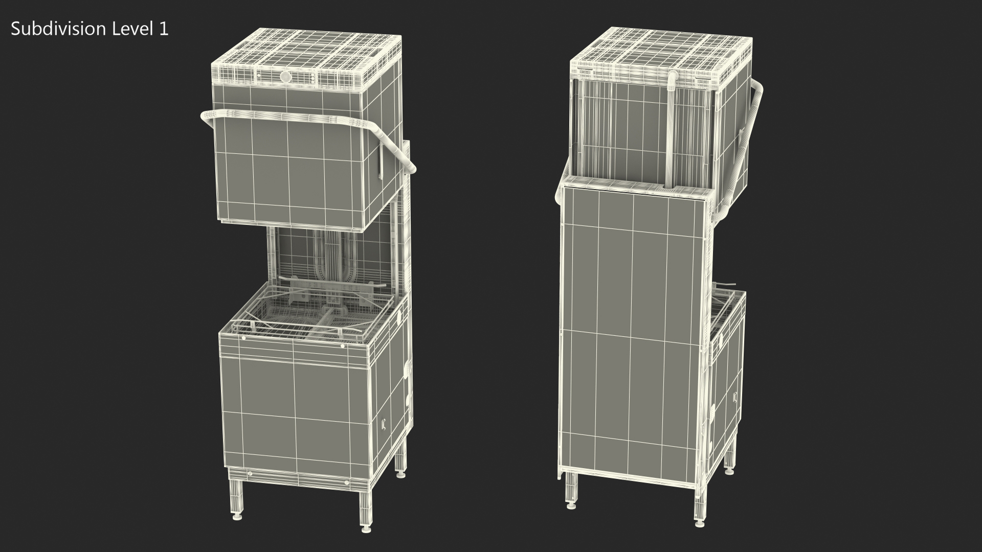 3D model Dishwasher Hood Type Hobart AM900 Rigged