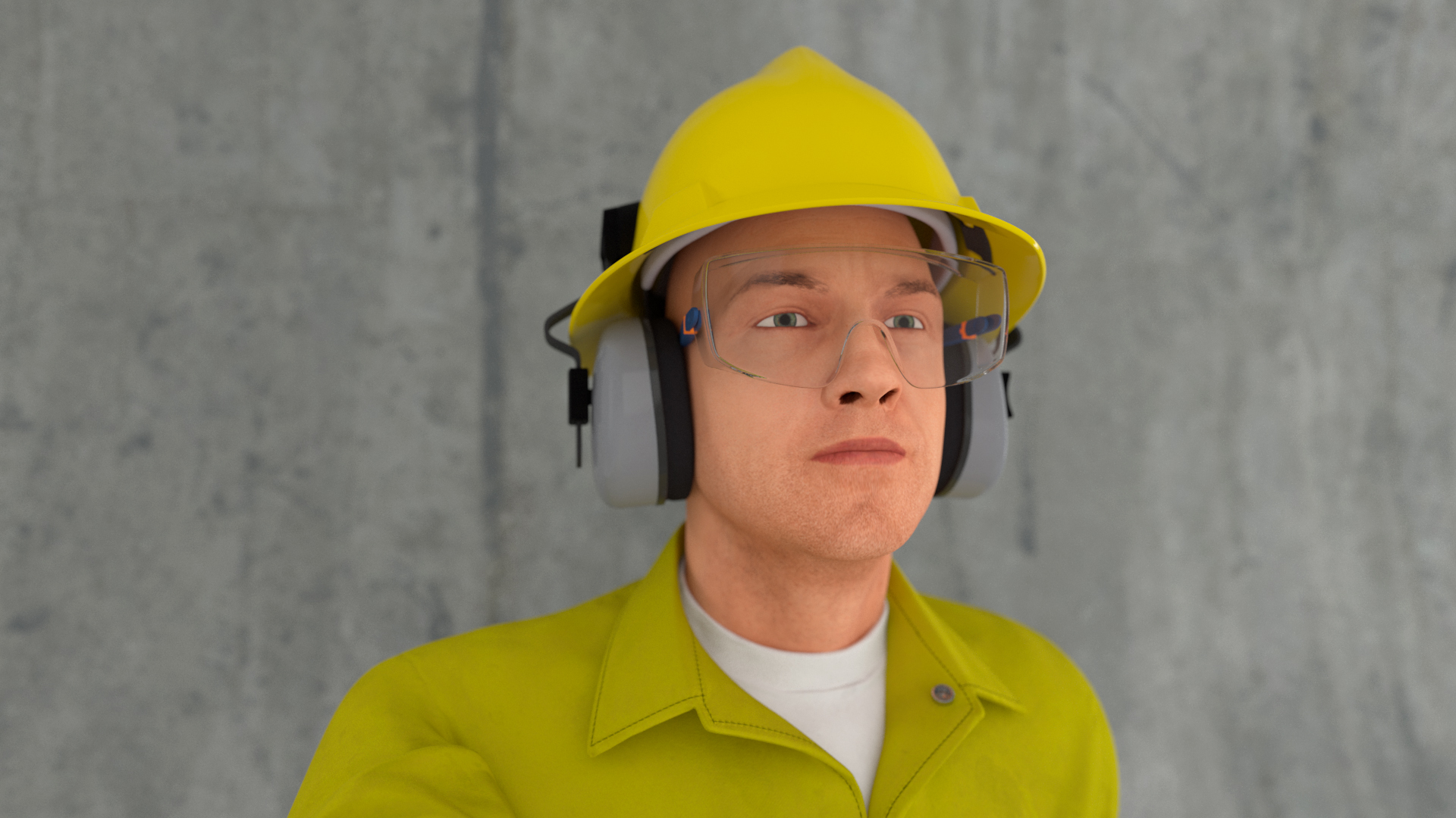 3D Subway Tunnel Section with Train and Worker model