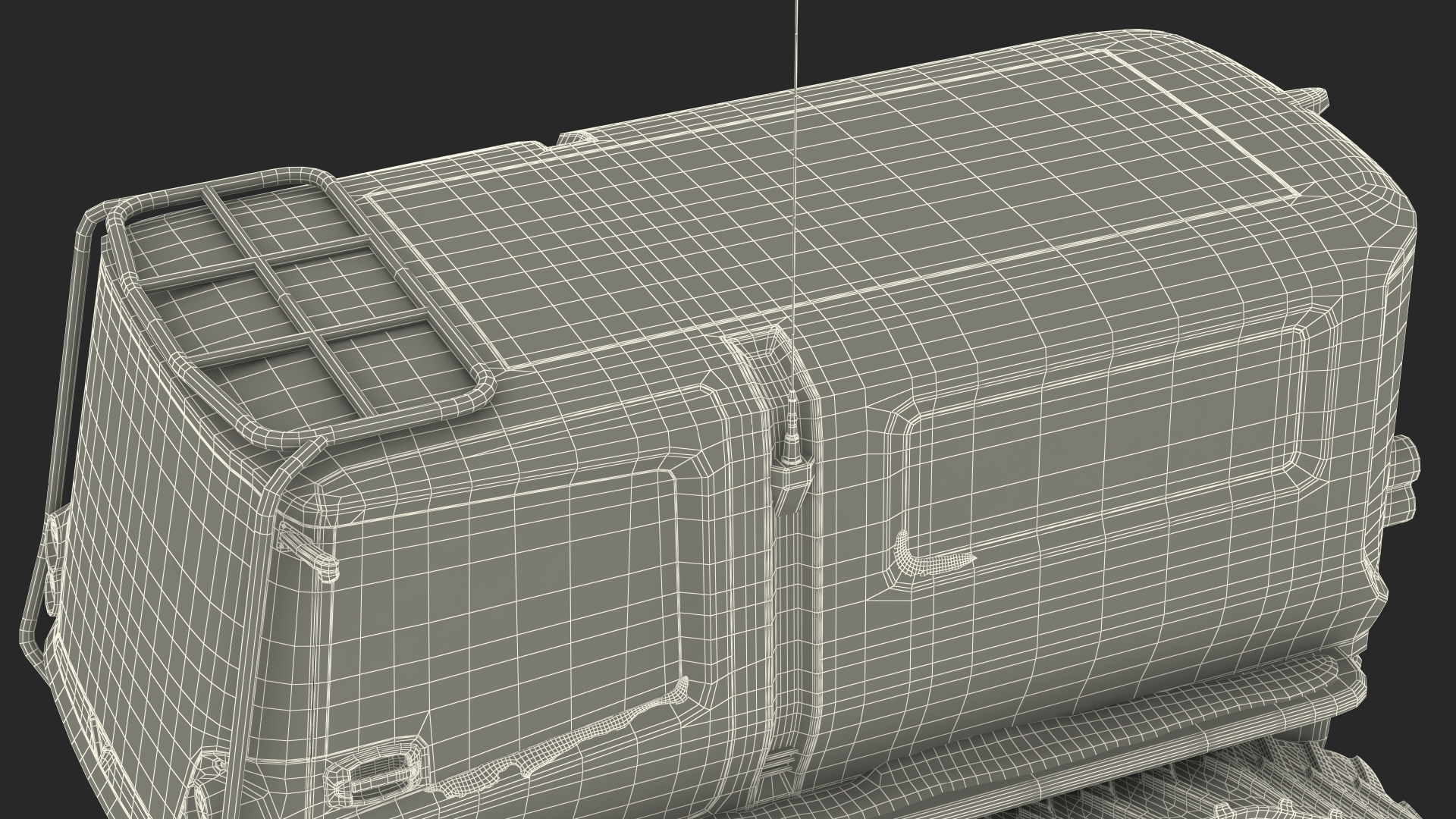 3D model Snowbound Arctica Vehicle Red Simple Interior