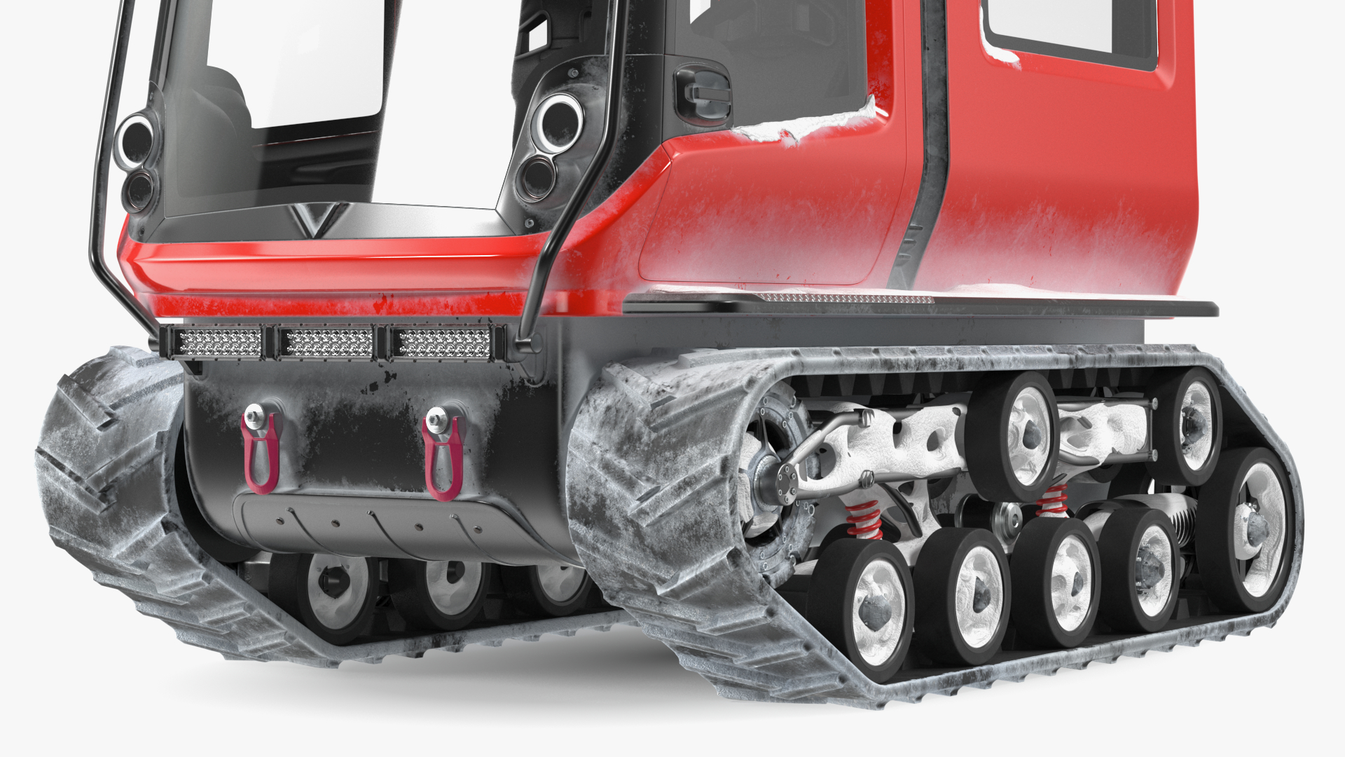 3D model Snowbound Arctica Vehicle Red Simple Interior