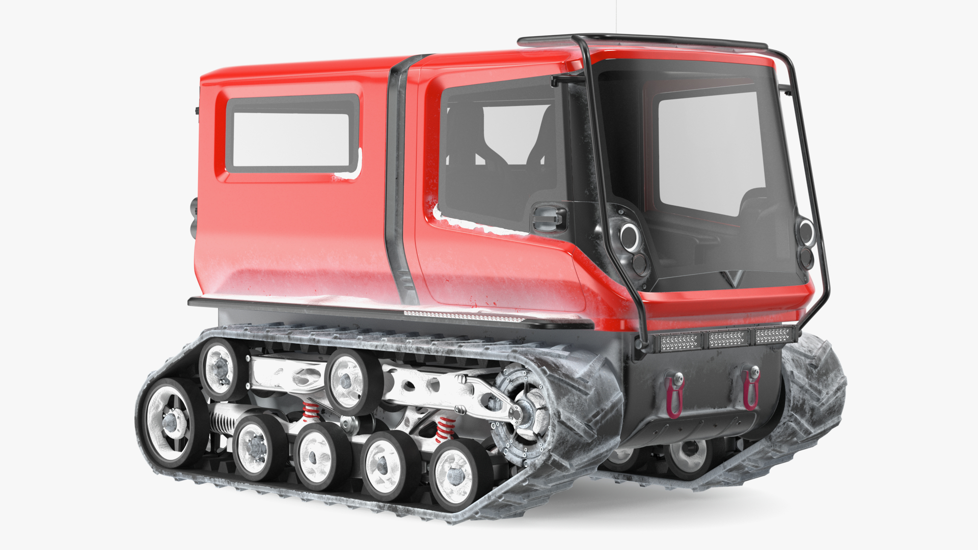 3D model Snowbound Arctica Vehicle Red Simple Interior