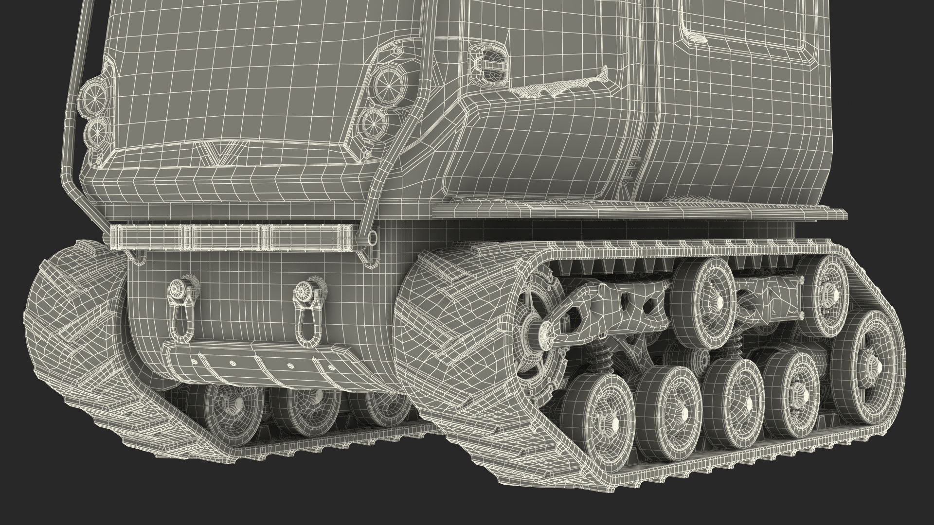 3D model Snowbound Arctica Vehicle Red Simple Interior