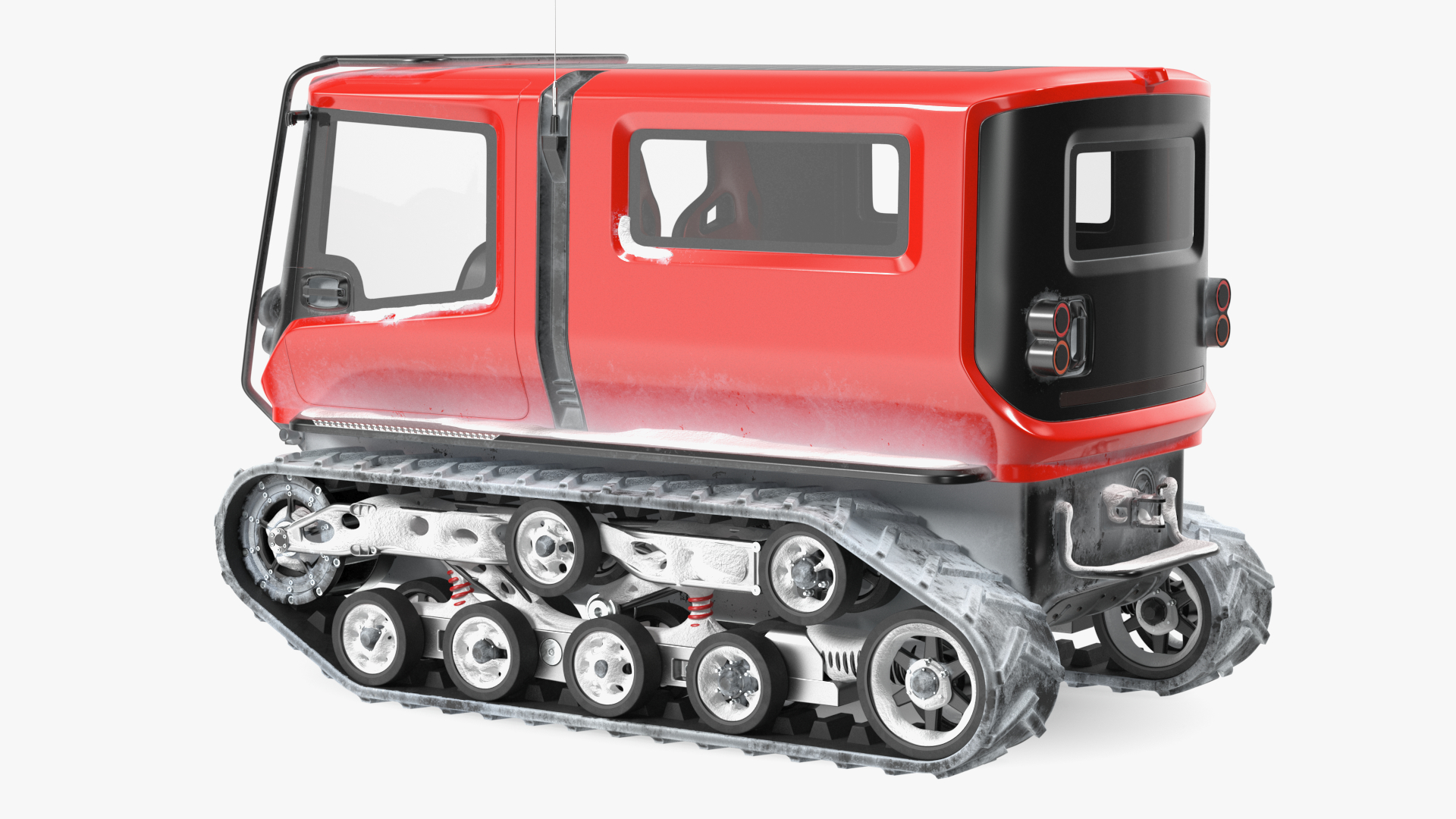 3D model Snowbound Arctica Vehicle Red Simple Interior