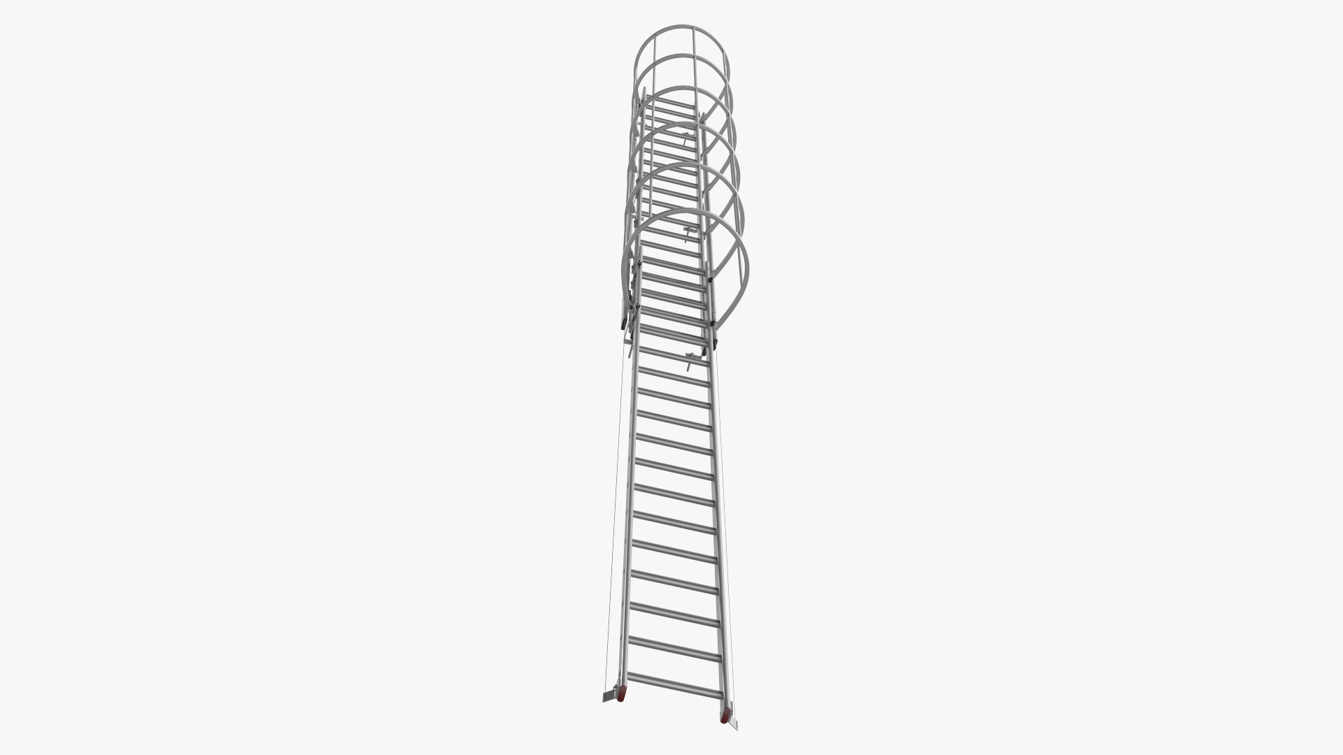 3D Fire Escape Dropdown Ladder Rigged for Maya model