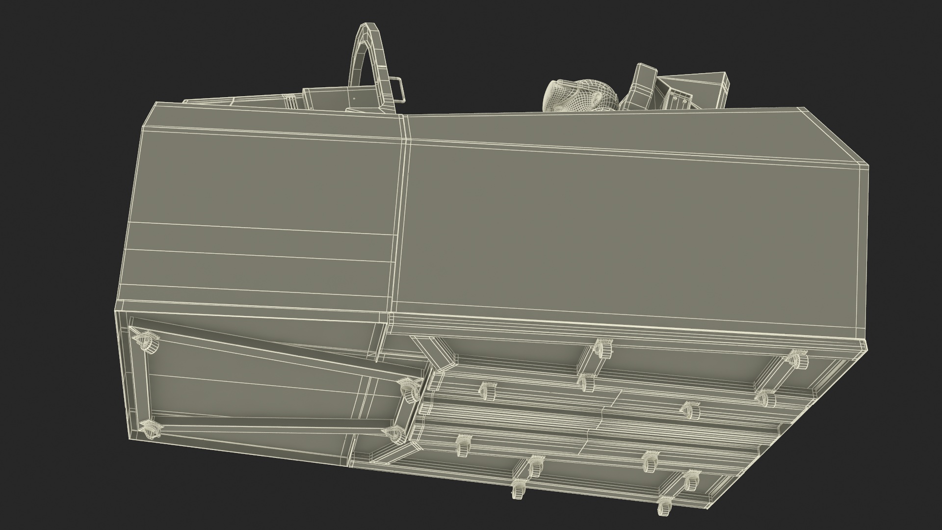 Pilot in F-35 Fighter Cockpit Simulator 3D model