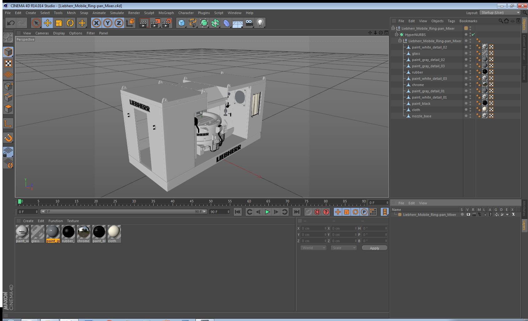 3D model Liebherr Mobile Ring-pan Mixer