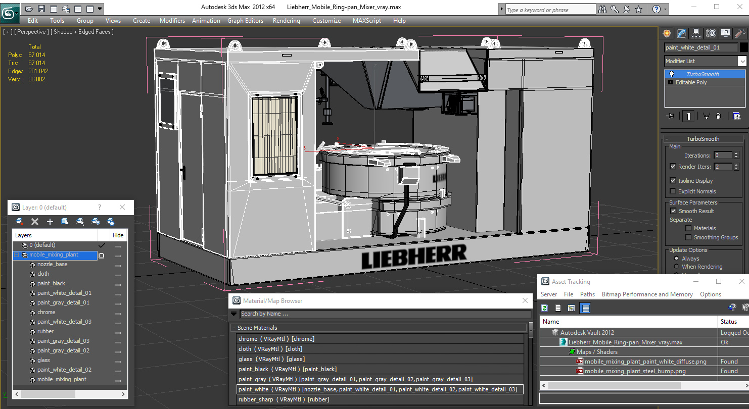 3D model Liebherr Mobile Ring-pan Mixer