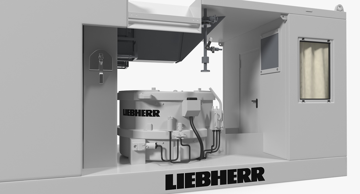 3D model Liebherr Mobile Ring-pan Mixer