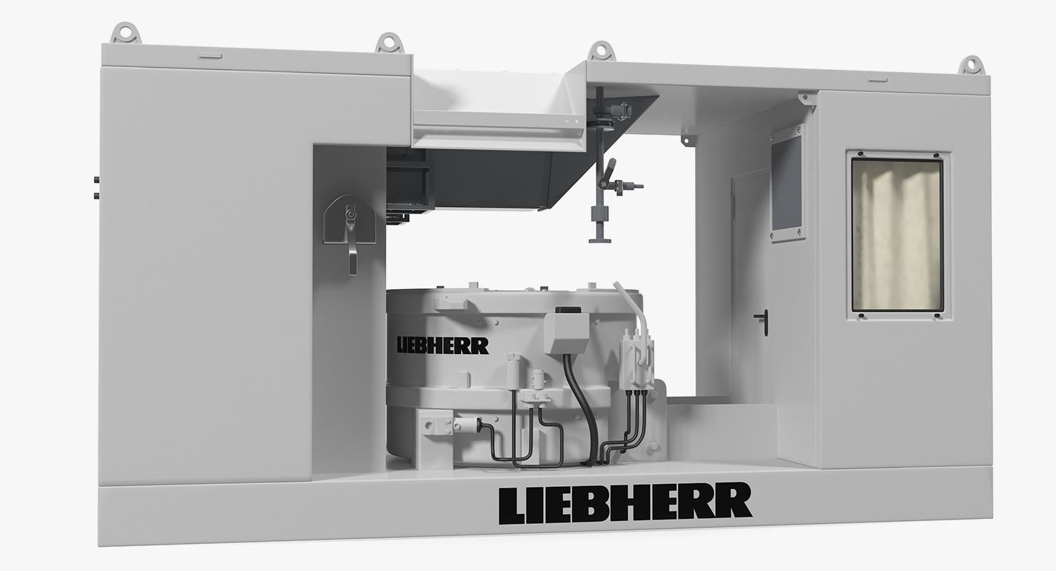 3D model Liebherr Mobile Ring-pan Mixer