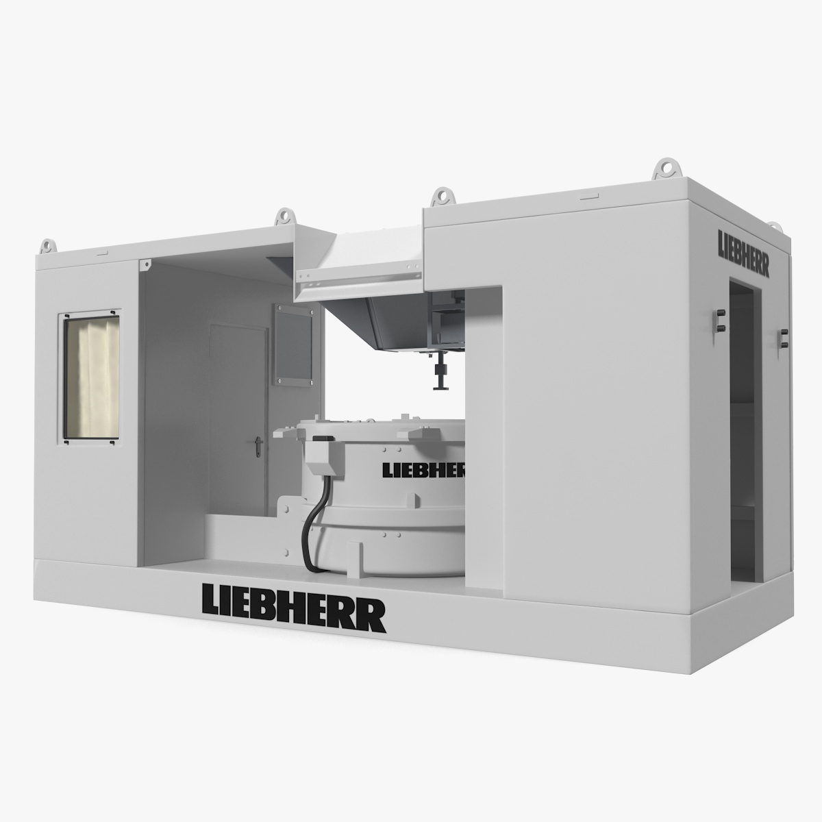 Liebherr Mobile Ring-pan Mixer 3D Model, view 5