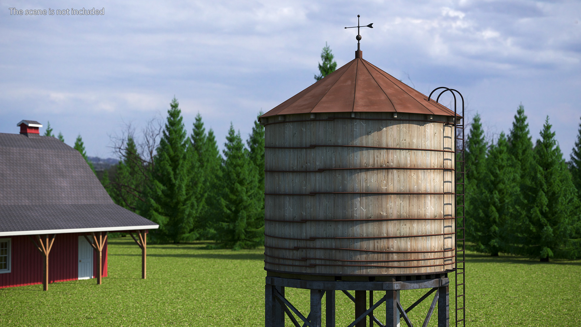 Vintage Water Tower Structure 3D model