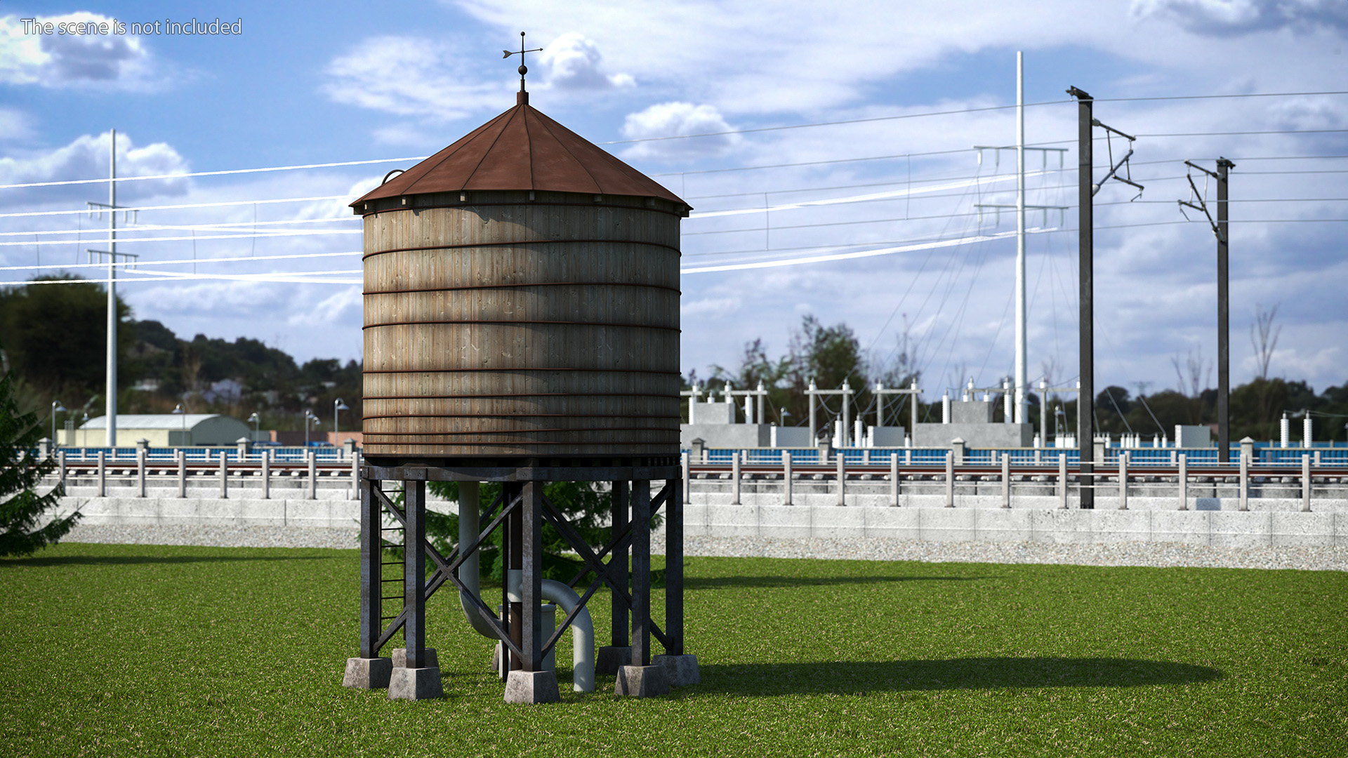 Vintage Water Tower Structure 3D model