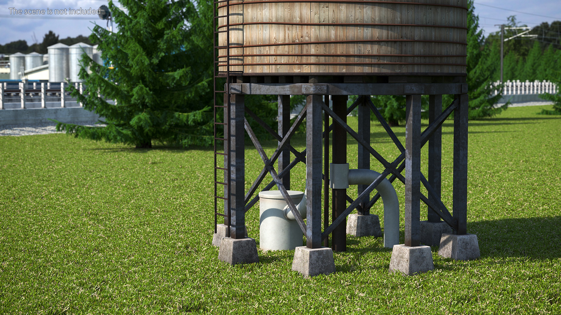 Vintage Water Tower Structure 3D model