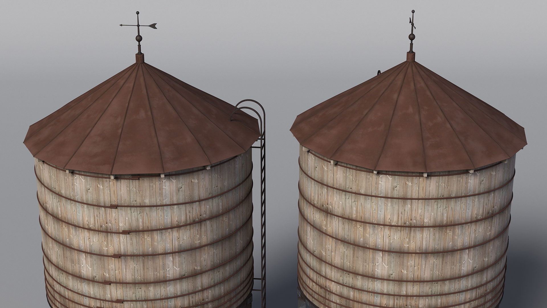 Vintage Water Tower Structure 3D model