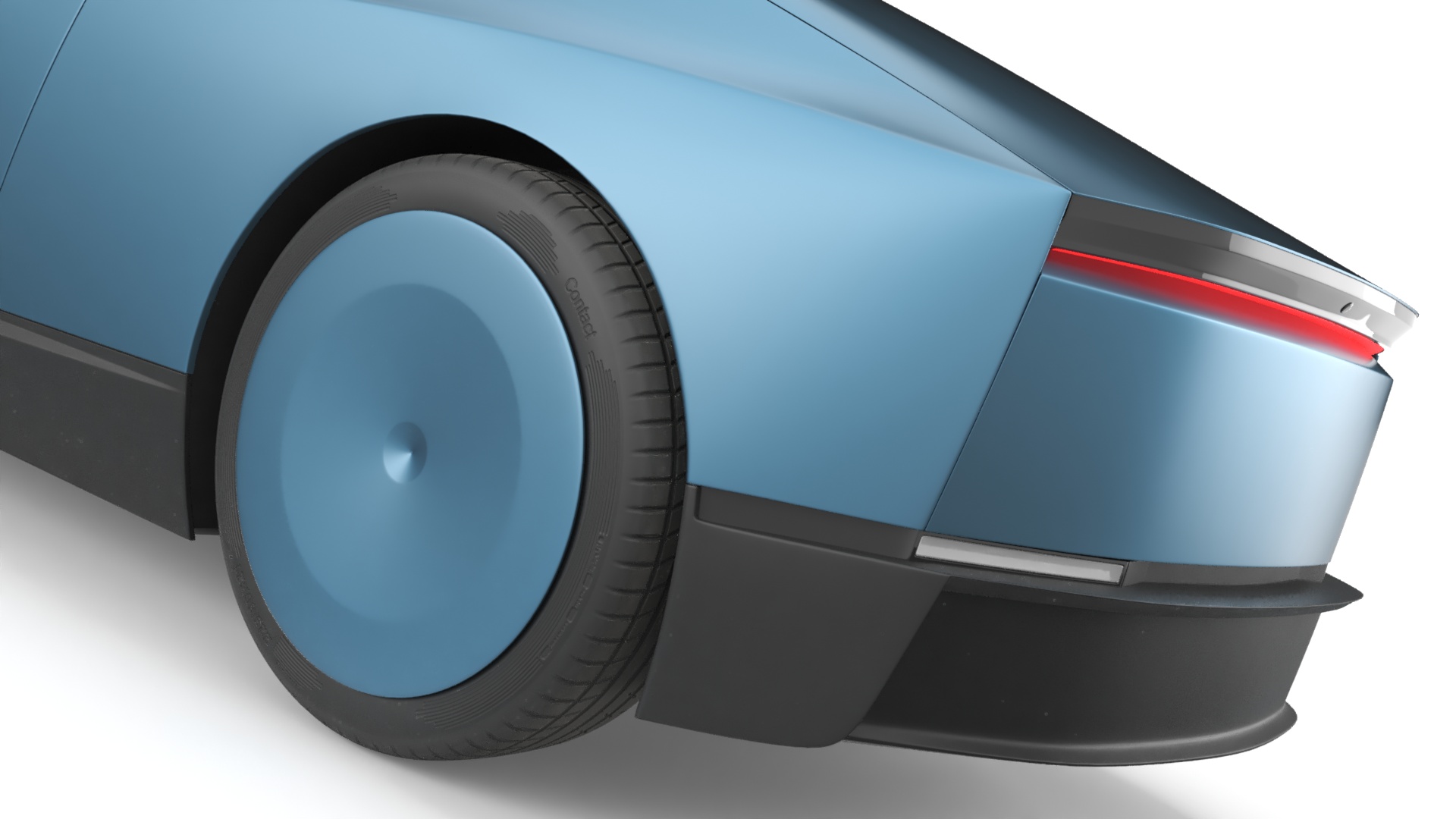 Electric Coupe Car Blue Simplified 3D model