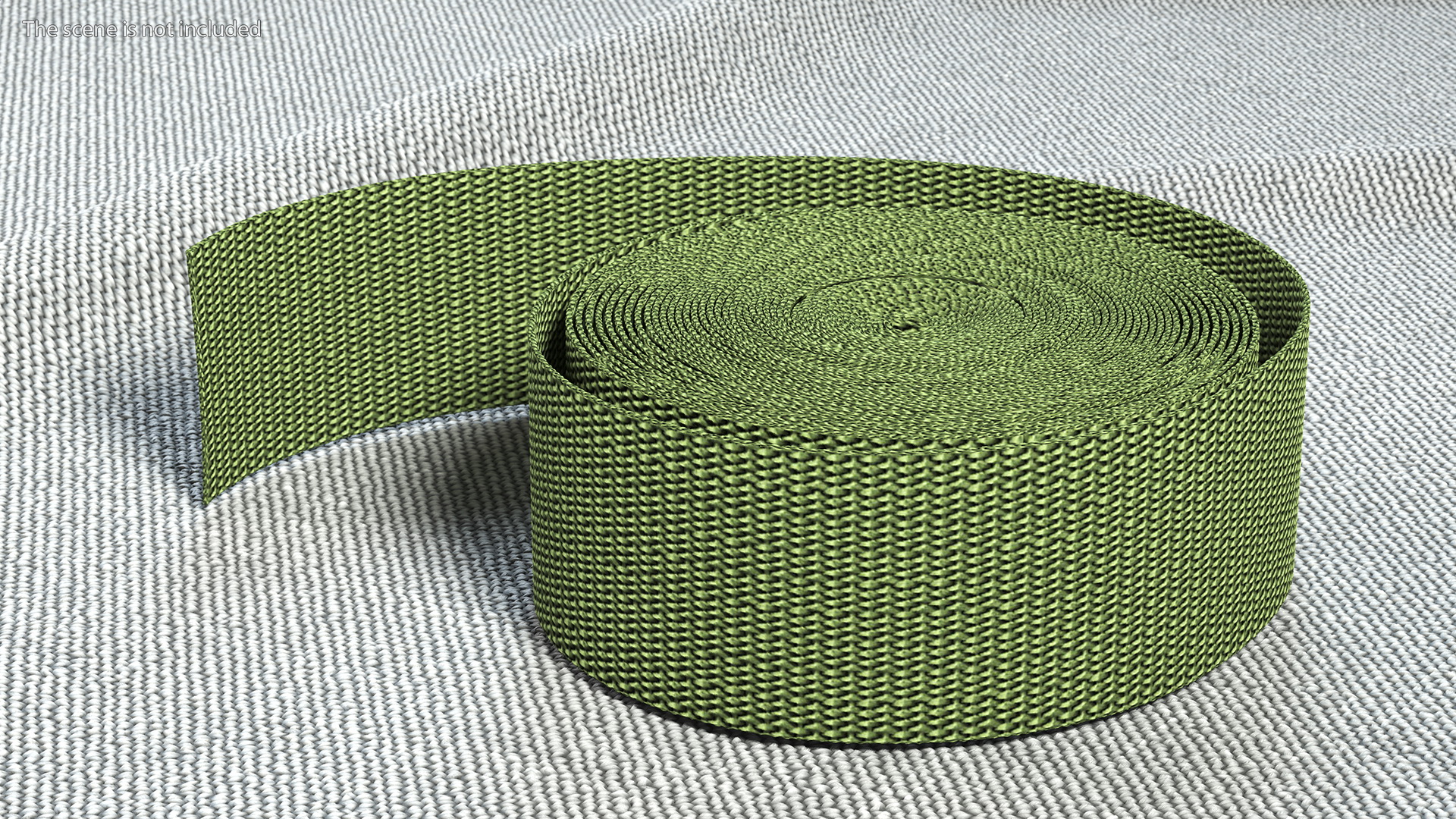 3D model Webbing Belt Strap Round Green