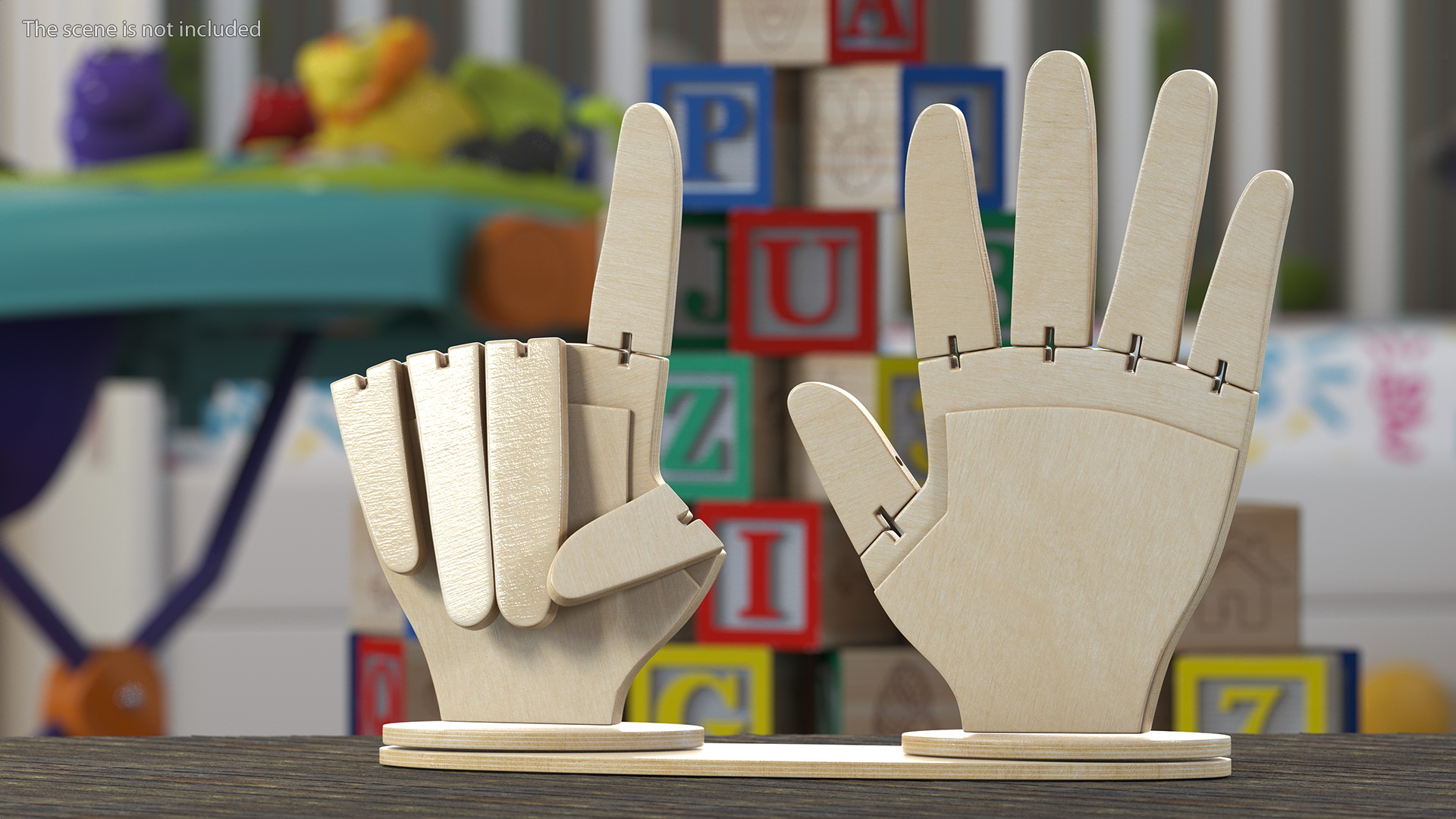 3D model Counting Hands Index Finger Up