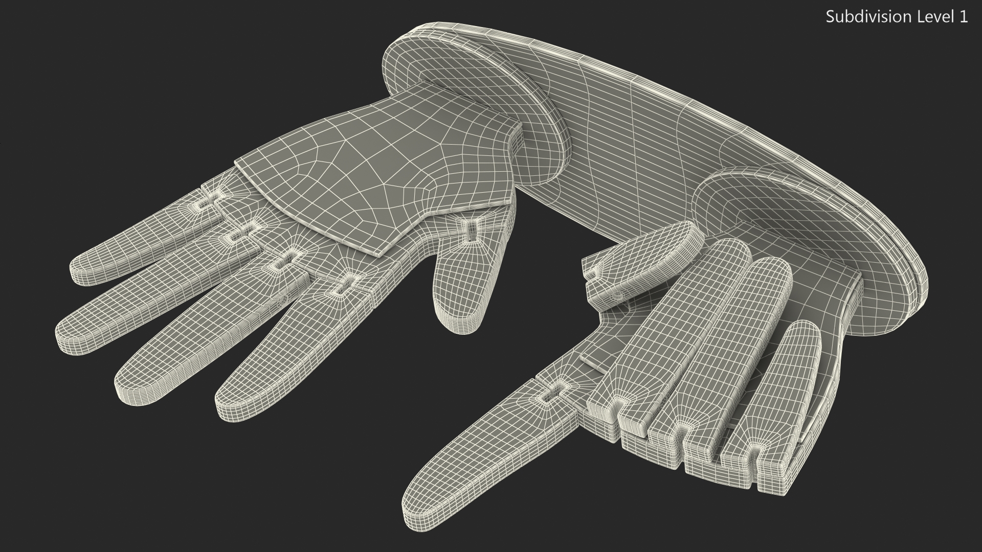 3D model Counting Hands Index Finger Up