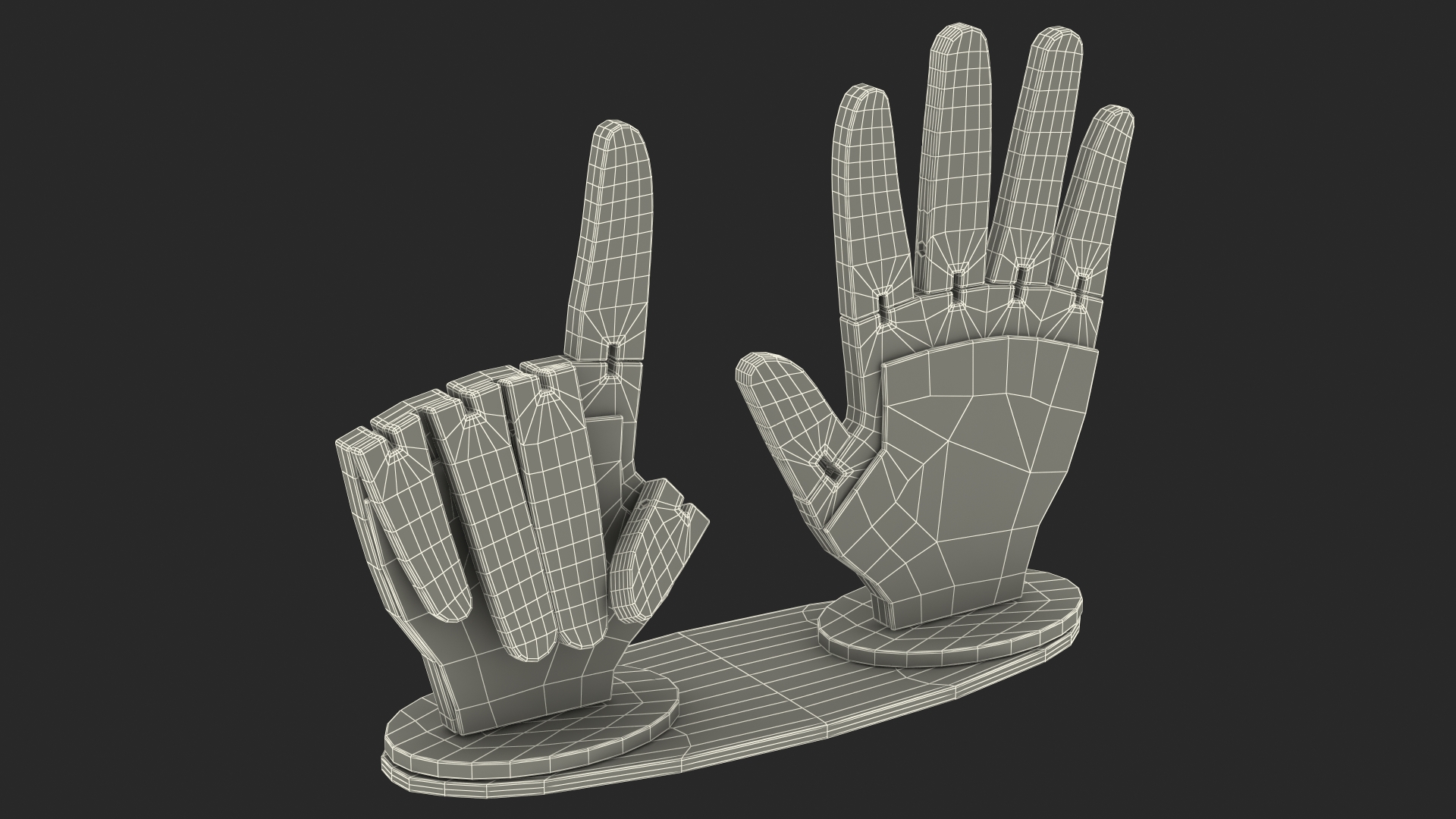 3D model Counting Hands Index Finger Up