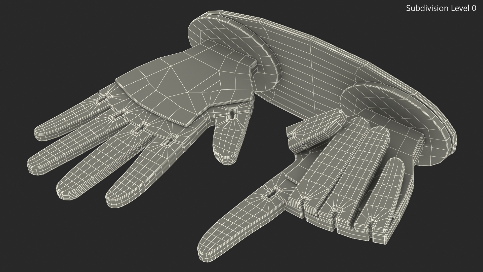3D model Counting Hands Index Finger Up