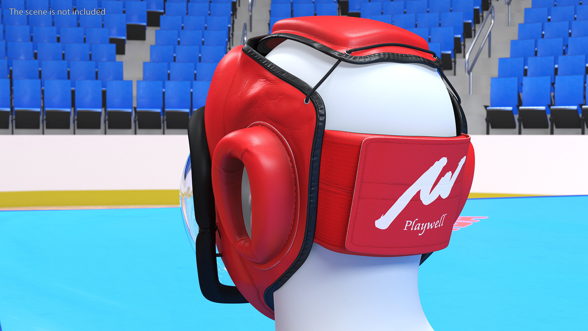 3D Kudo Hedgear Playwell Red on Mannequin Head model