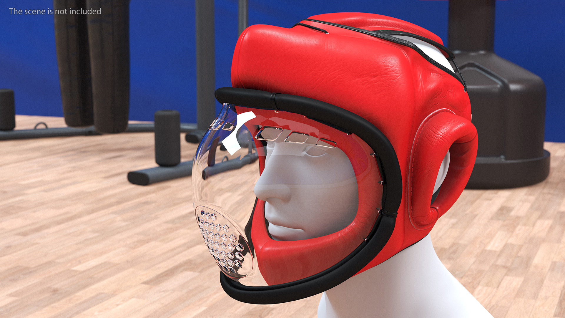 3D Kudo Hedgear Playwell Red on Mannequin Head model
