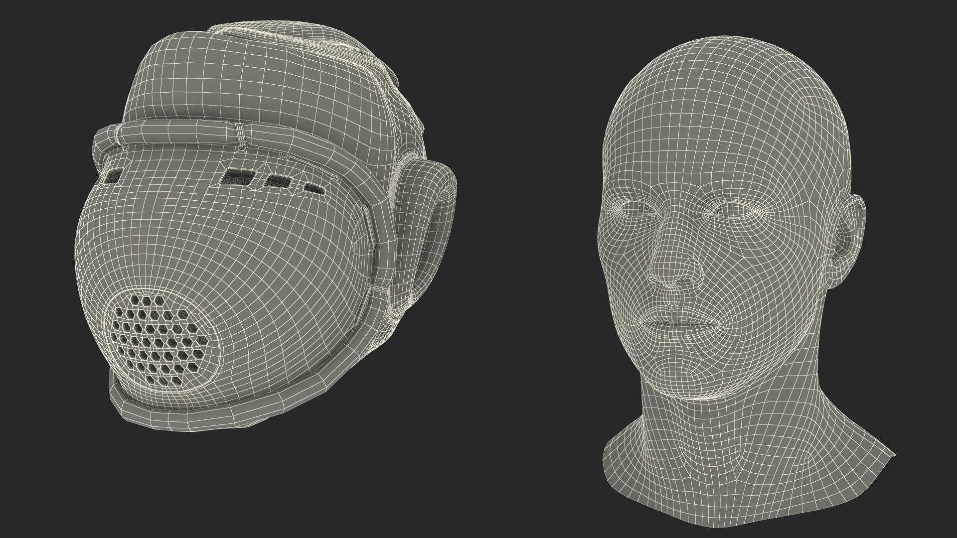 3D Kudo Hedgear Playwell Red on Mannequin Head model