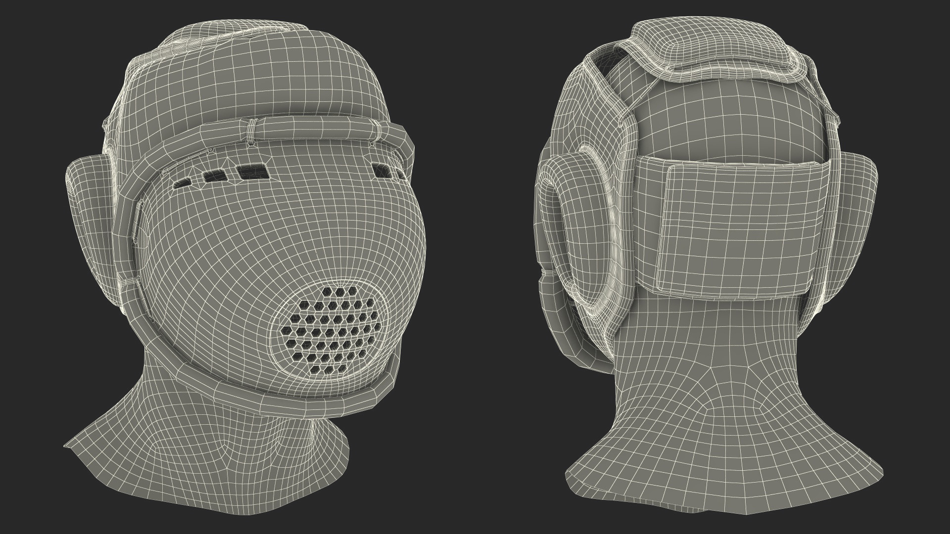 3D Kudo Hedgear Playwell Red on Mannequin Head model