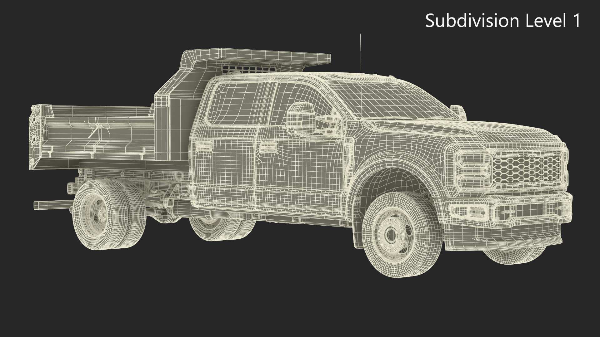 3D Pickup Truck Black Dump model