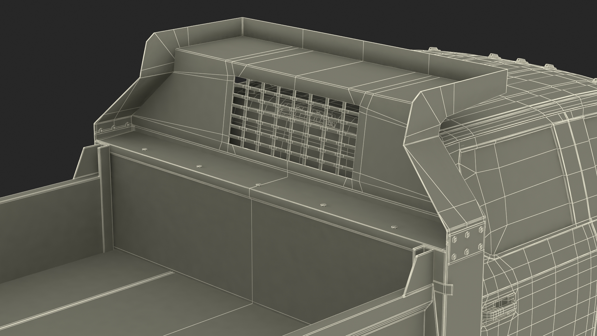 3D Pickup Truck Black Dump model