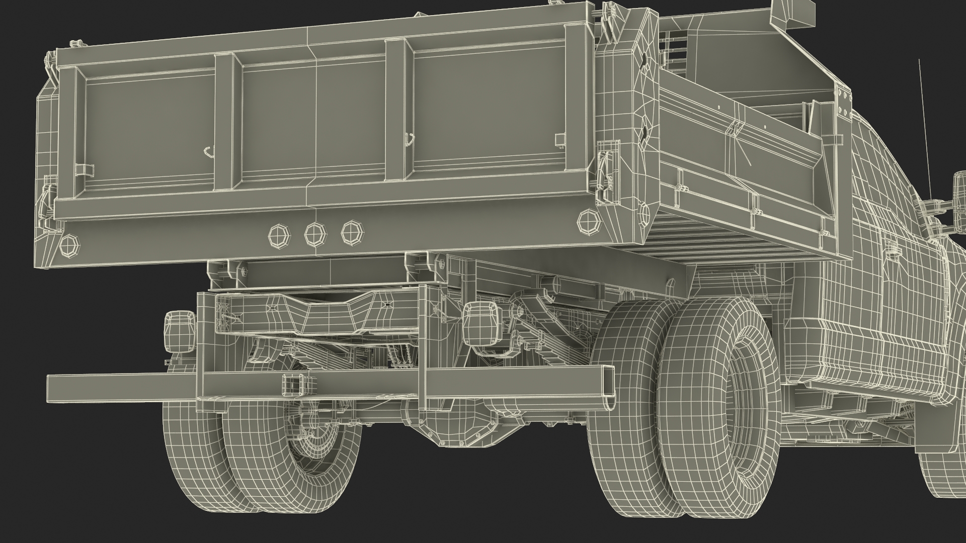 3D Pickup Truck Black Dump model