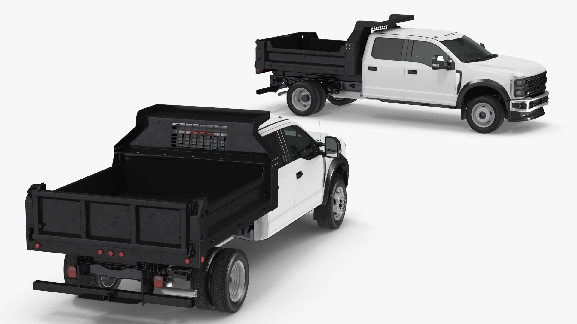 3D Pickup Truck Black Dump model