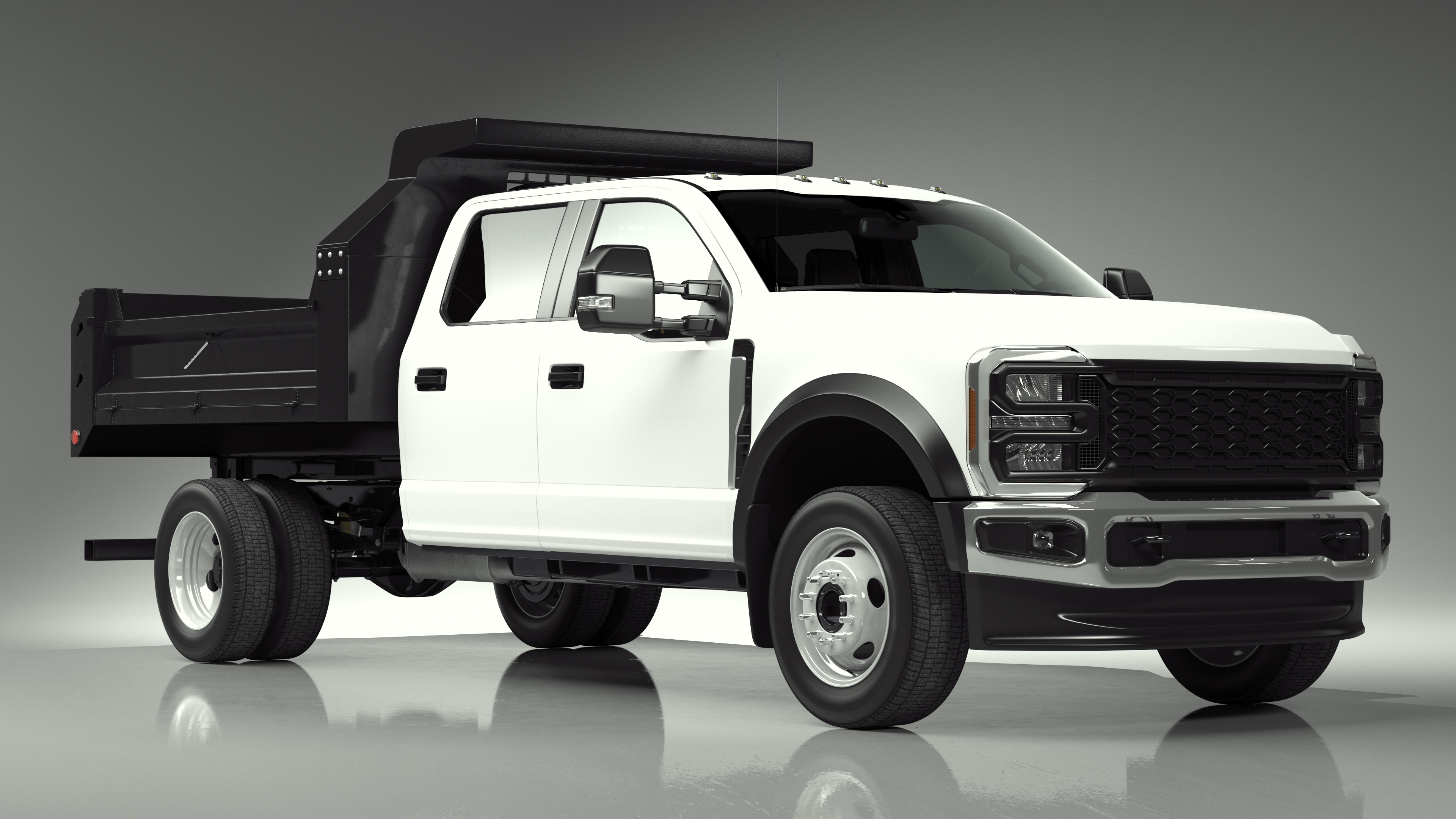 3D Pickup Truck Black Dump model