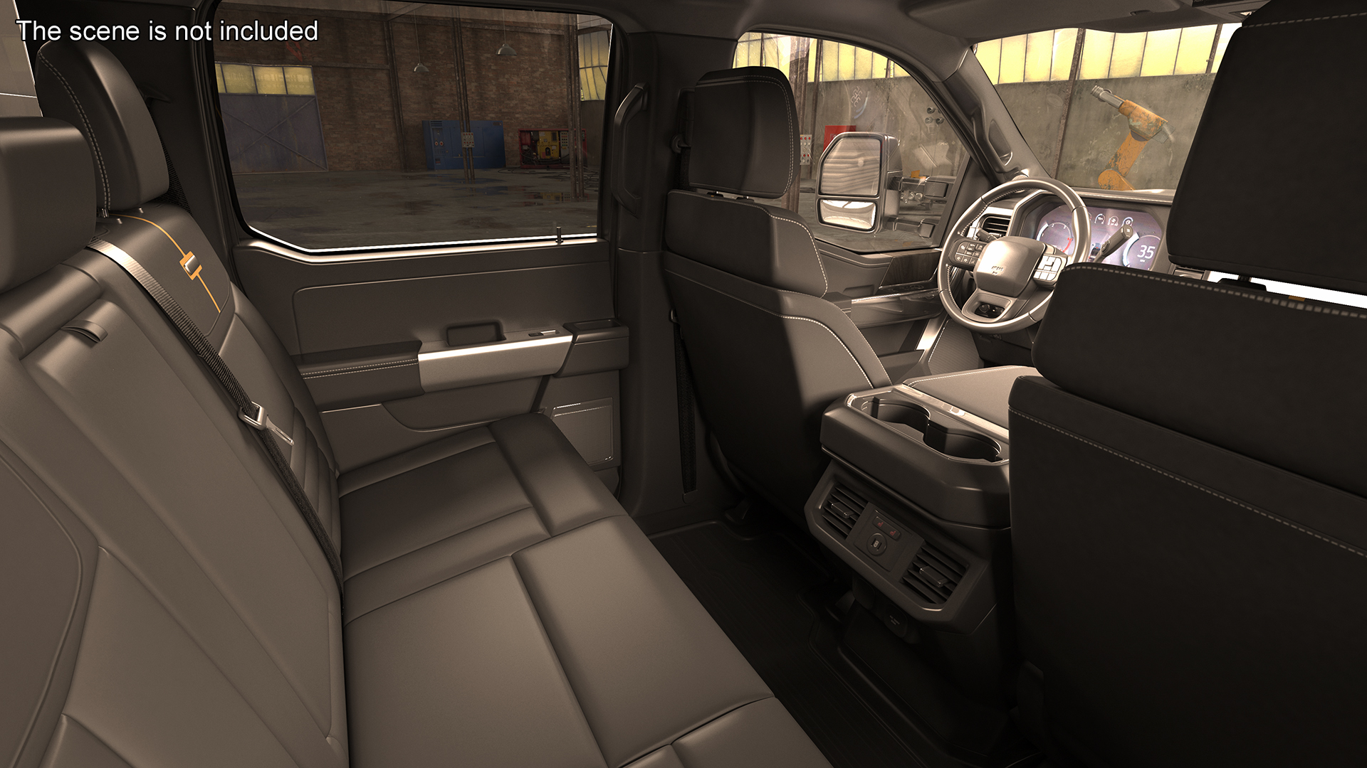 3D Pickup Truck Black Dump model
