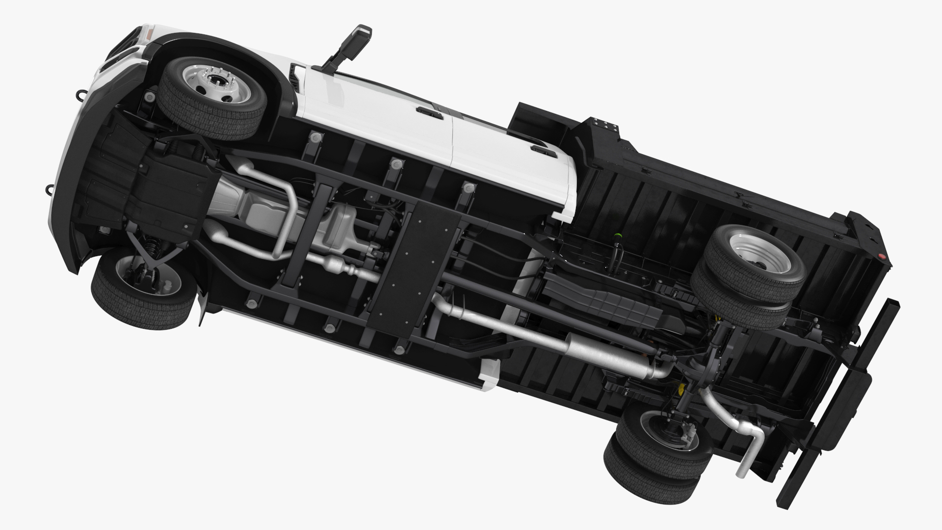 3D Pickup Truck Black Dump model