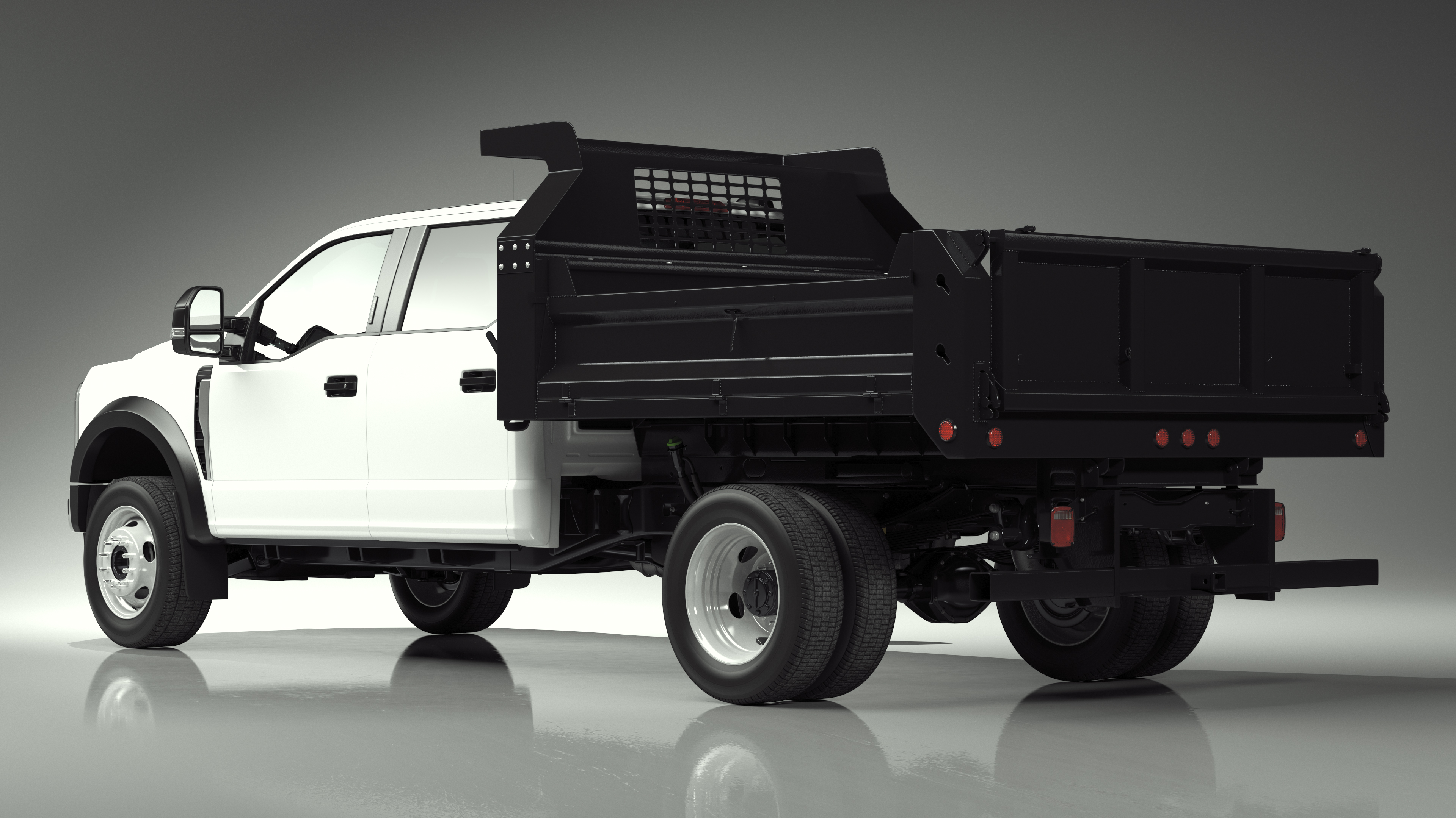 3D Pickup Truck Black Dump model