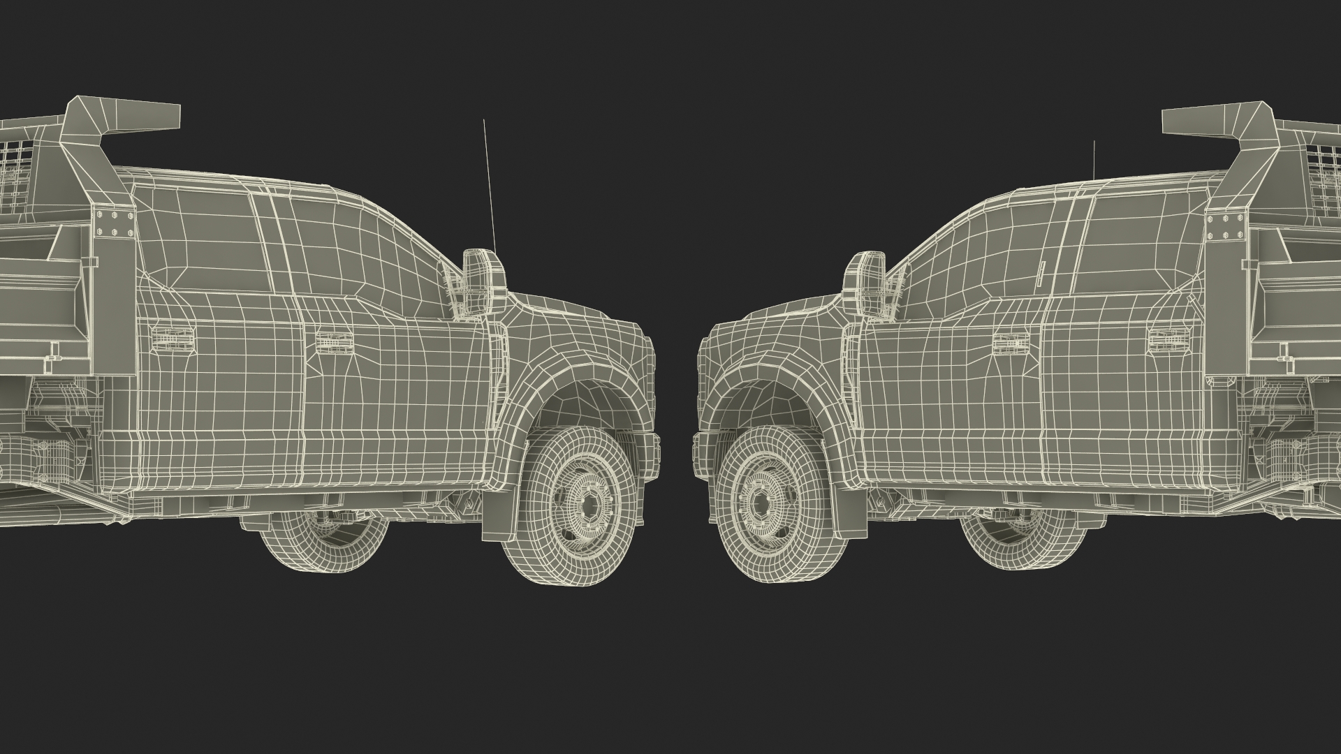 3D Pickup Truck Black Dump model
