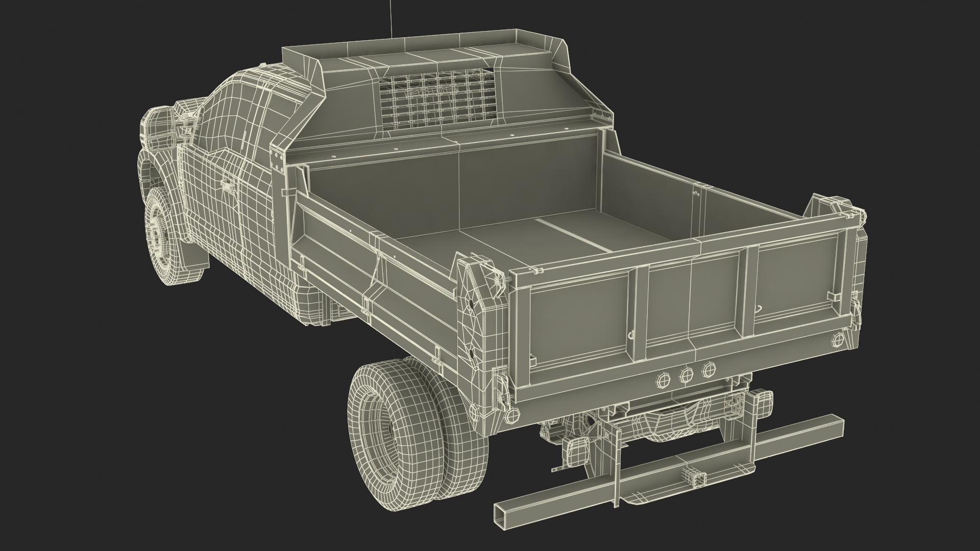 3D Pickup Truck Black Dump model