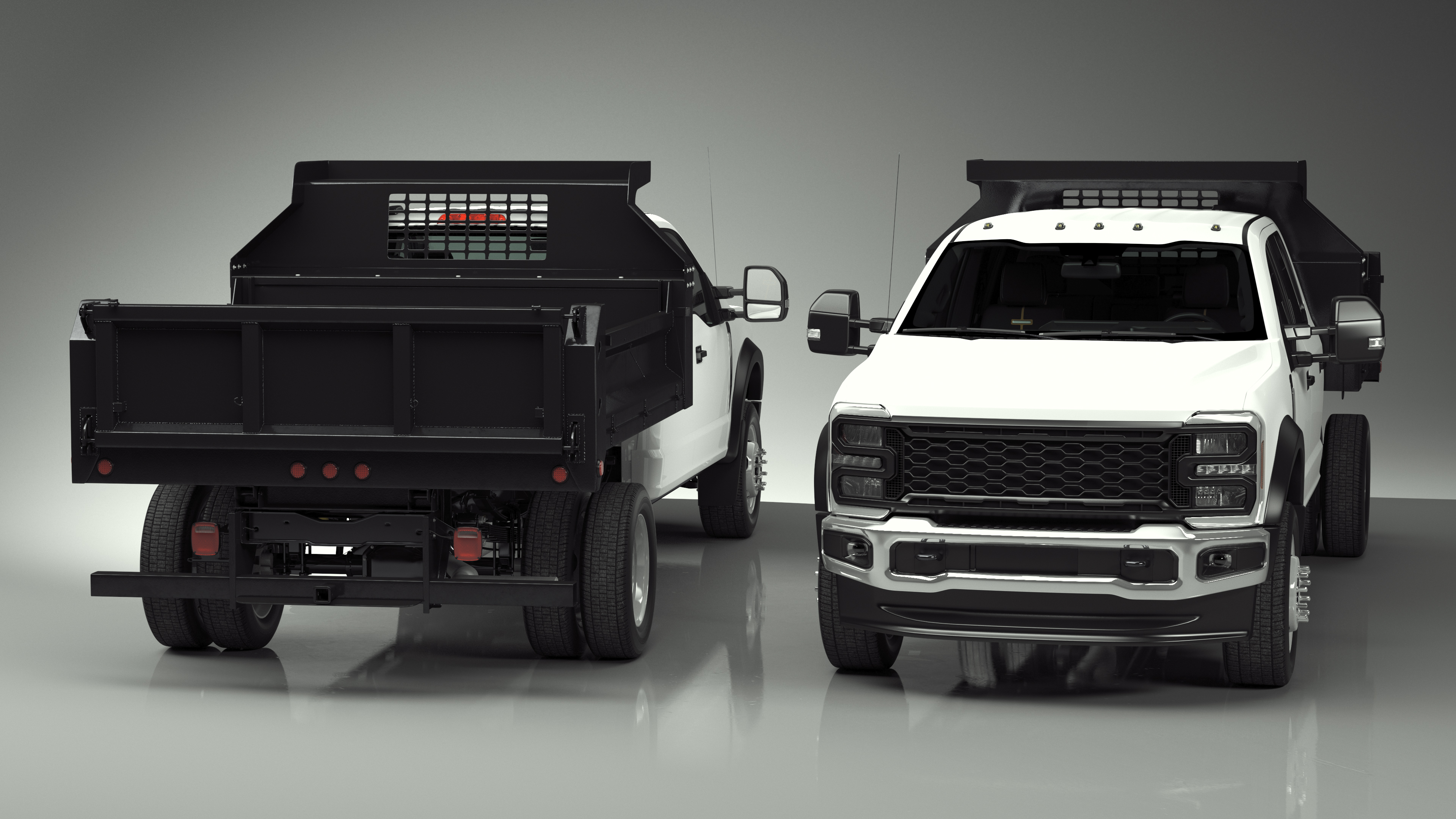 3D Pickup Truck Black Dump model