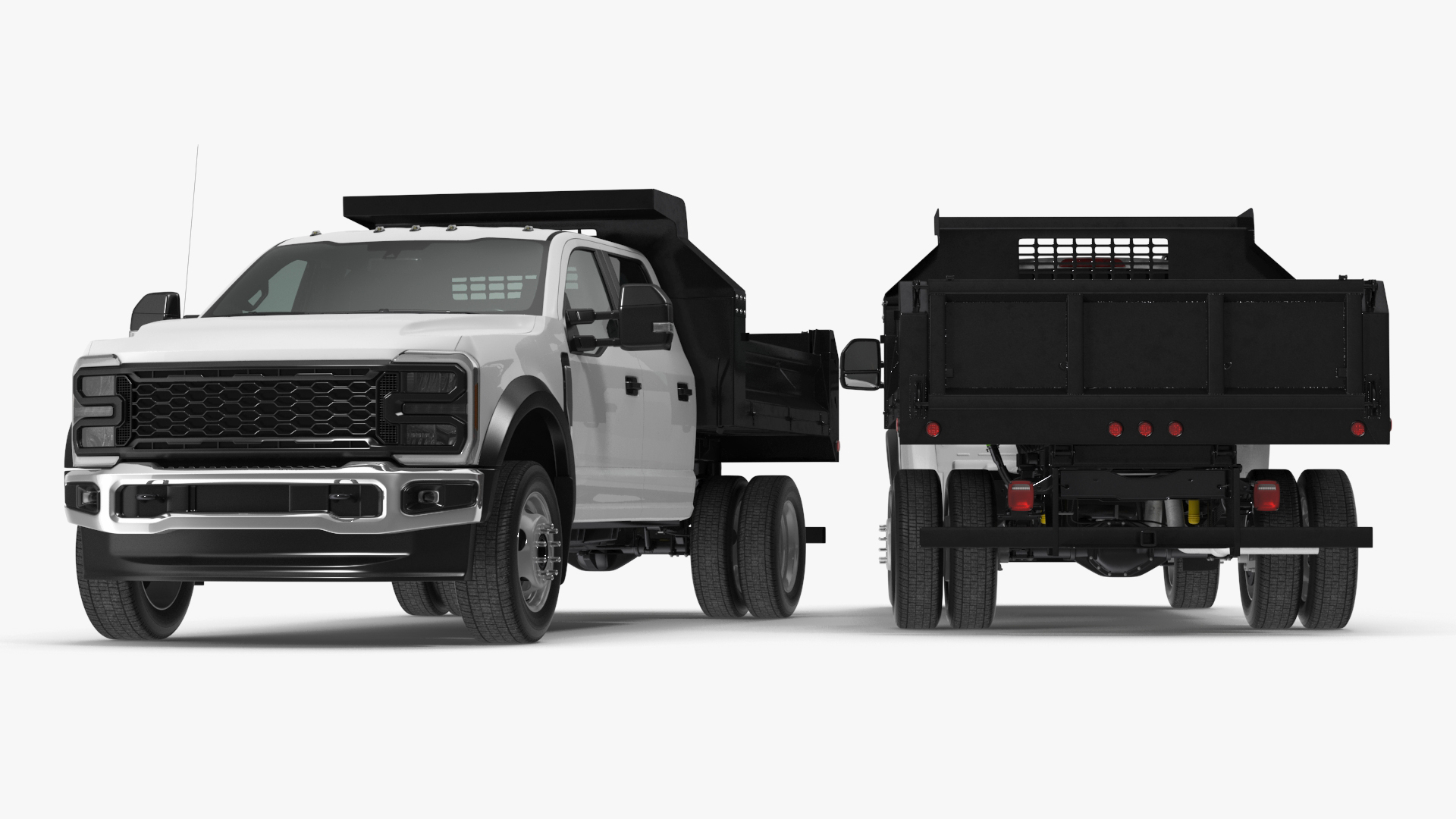 3D Pickup Truck Black Dump model