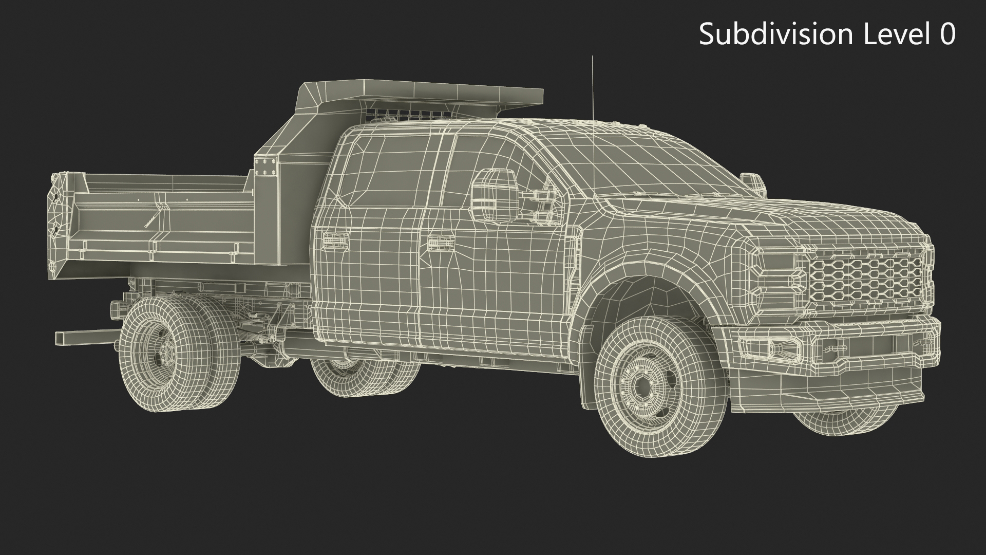 3D Pickup Truck Black Dump model