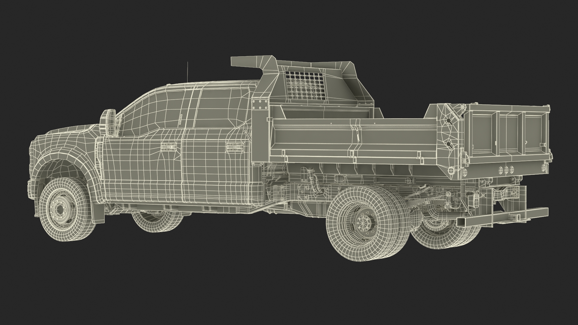 3D Pickup Truck Black Dump model
