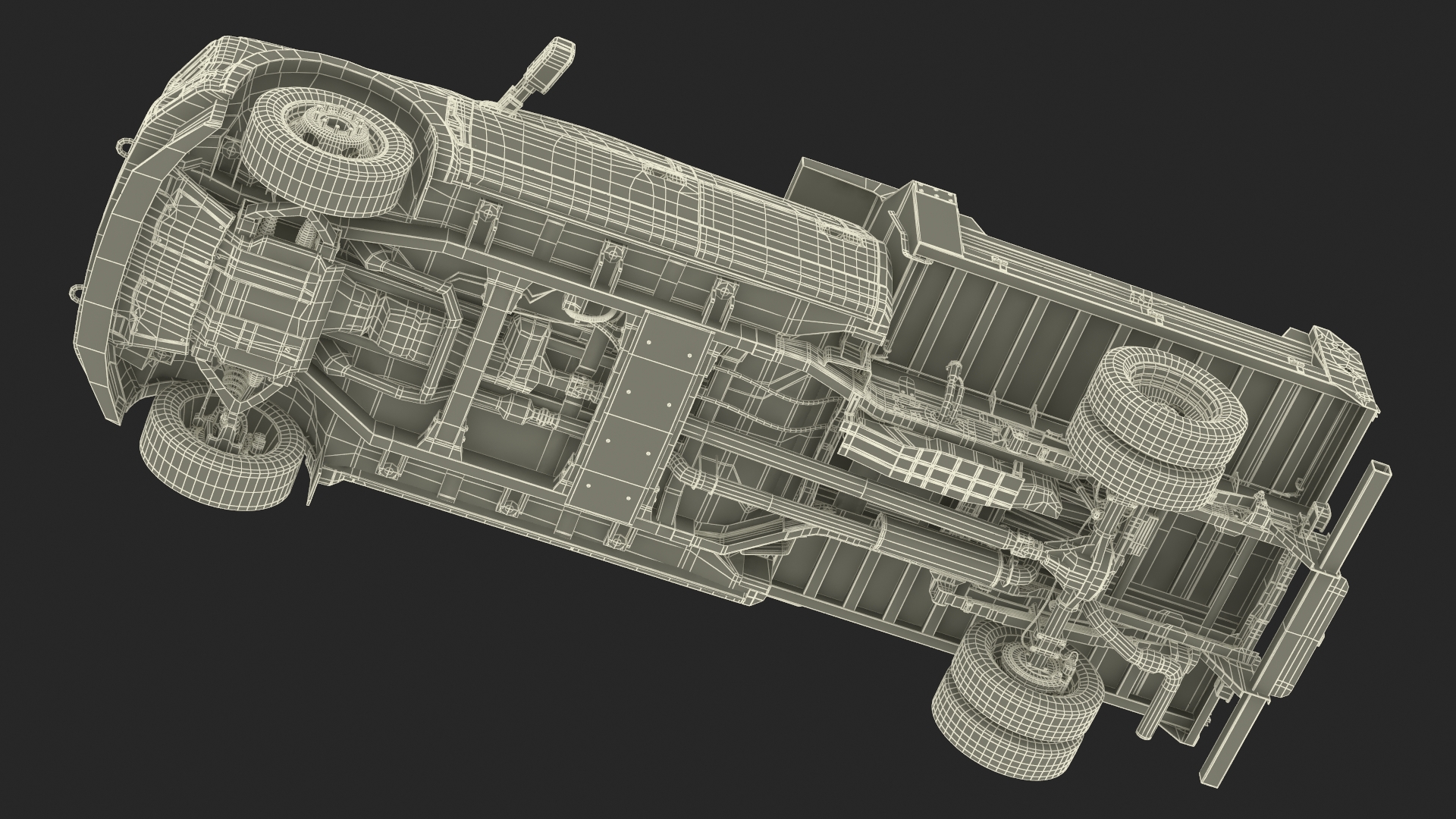 3D Pickup Truck Black Dump model