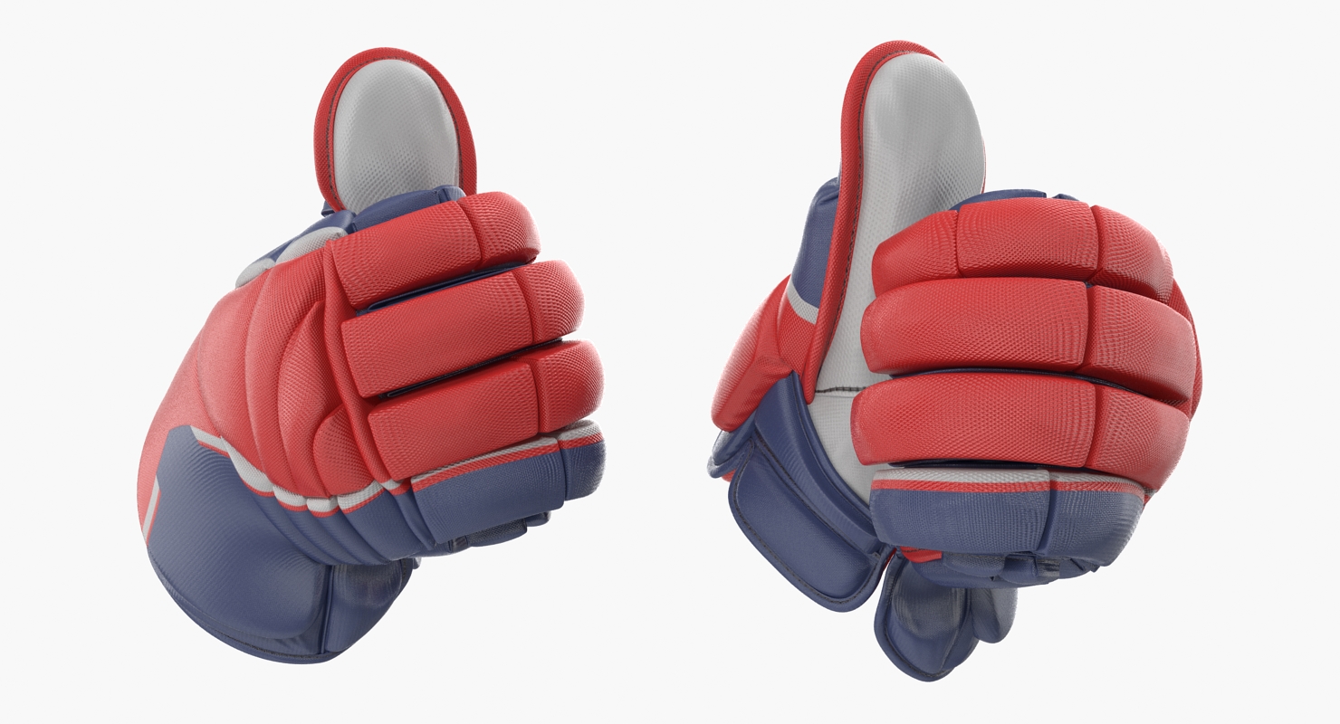 Hockey Gloves Thumb Up Pose 3D