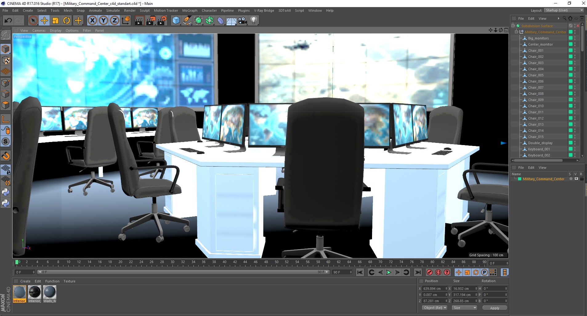3D Military Command Center model