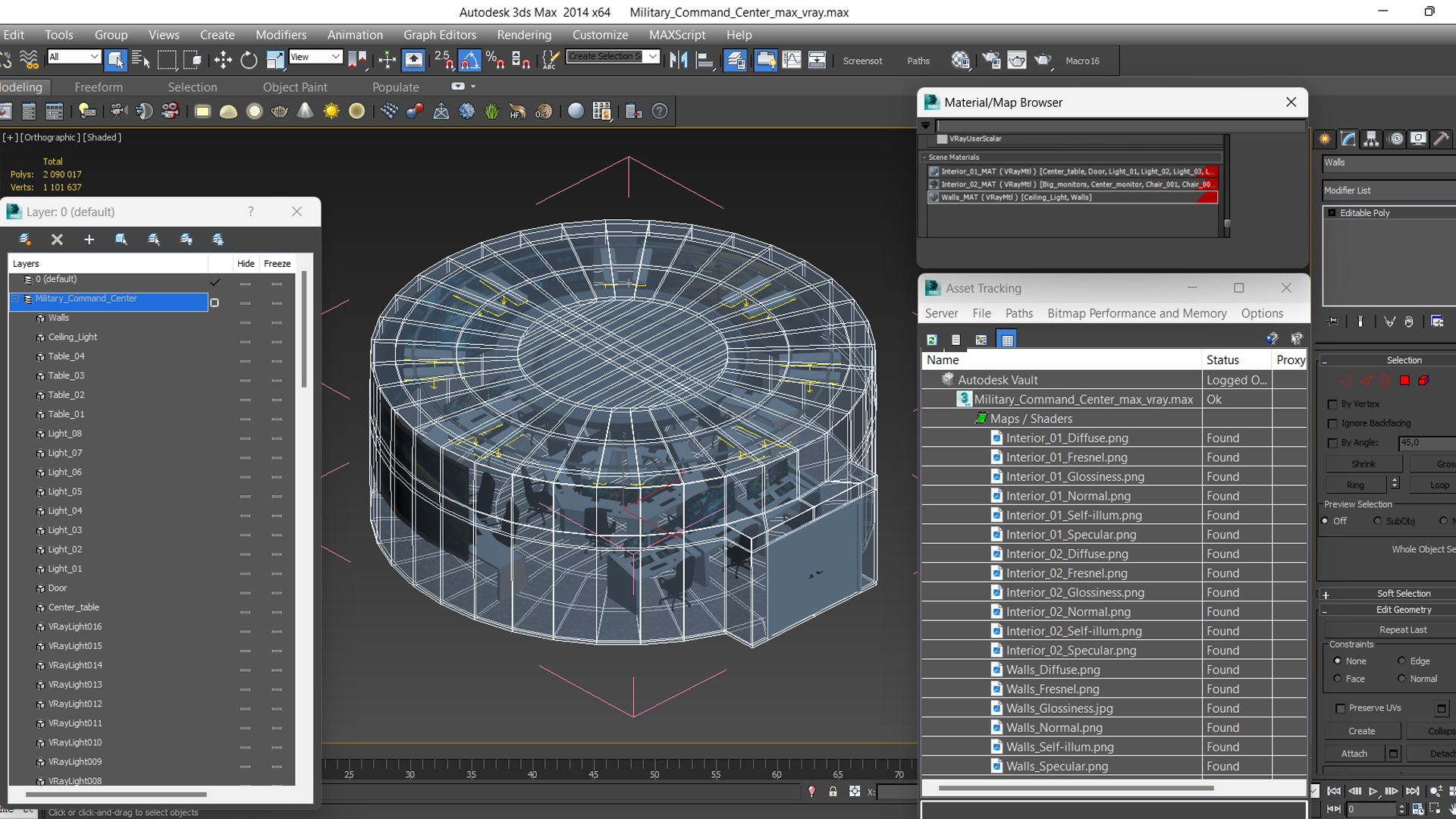 3D Military Command Center model